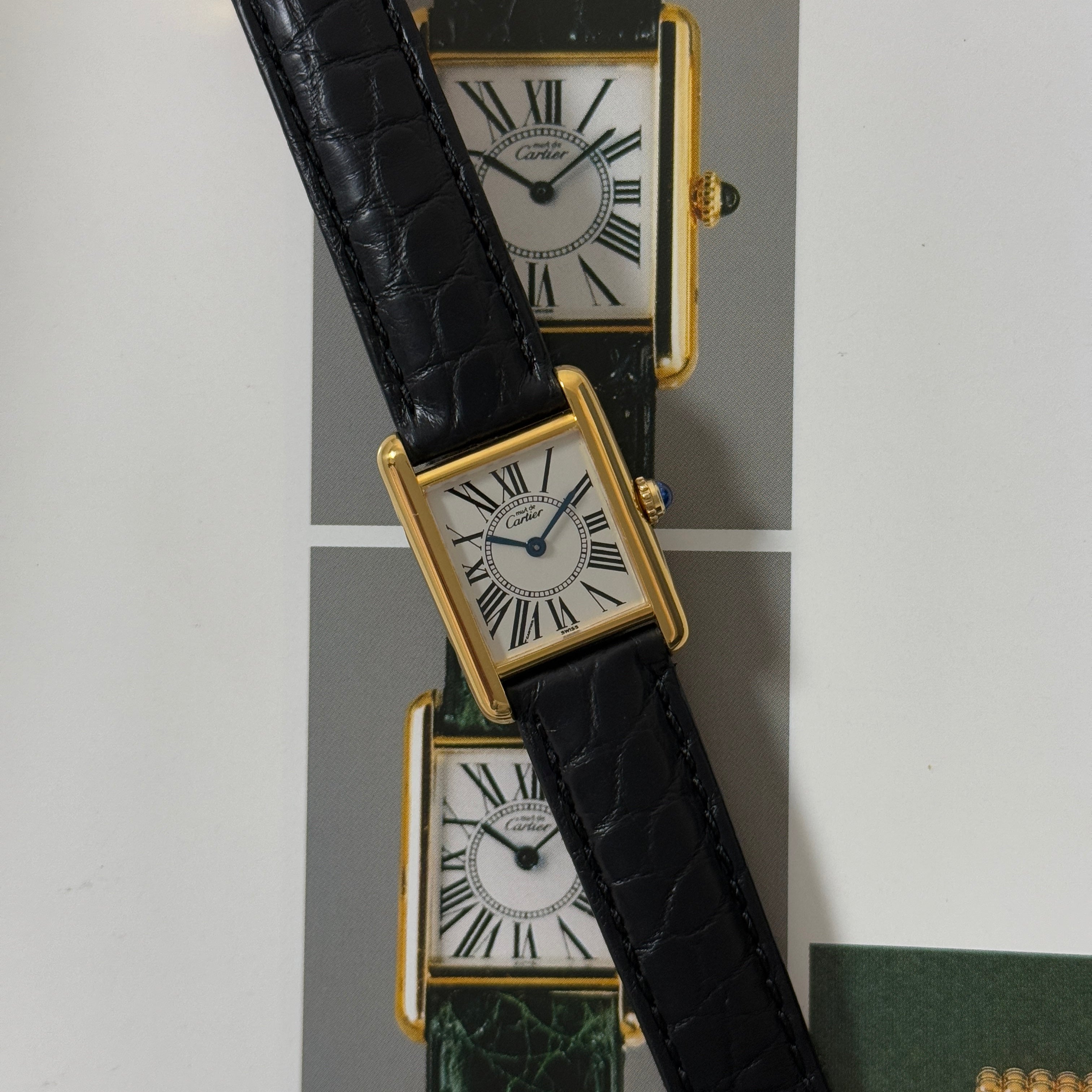 【Cartier】カルティエ マストタンク SMオパラン 純正Dバックル付き