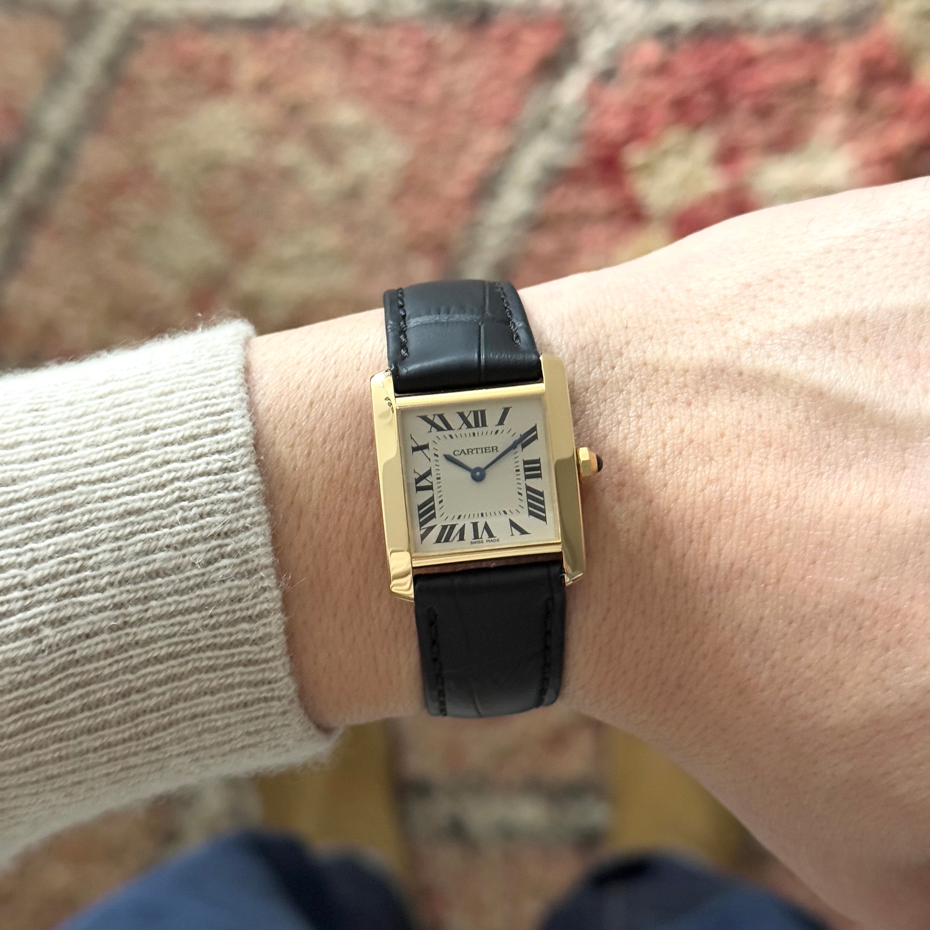 [Cartier] Cartier Tank Francaise MM18KYG with genuine 18KYG buckle 