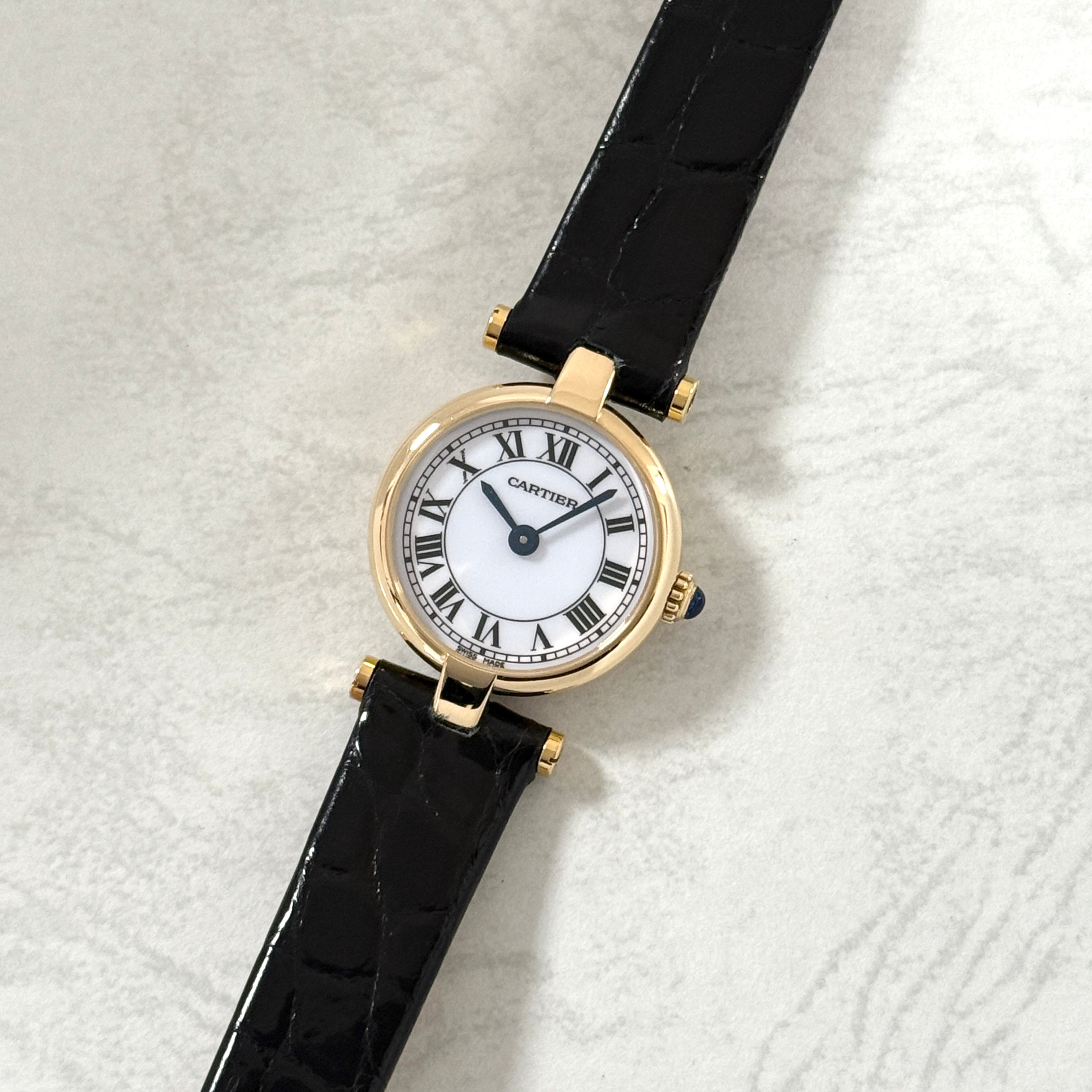【Cartier】カルティエ ミニヴァンドーム18KYG 純正金張り尾錠付き
