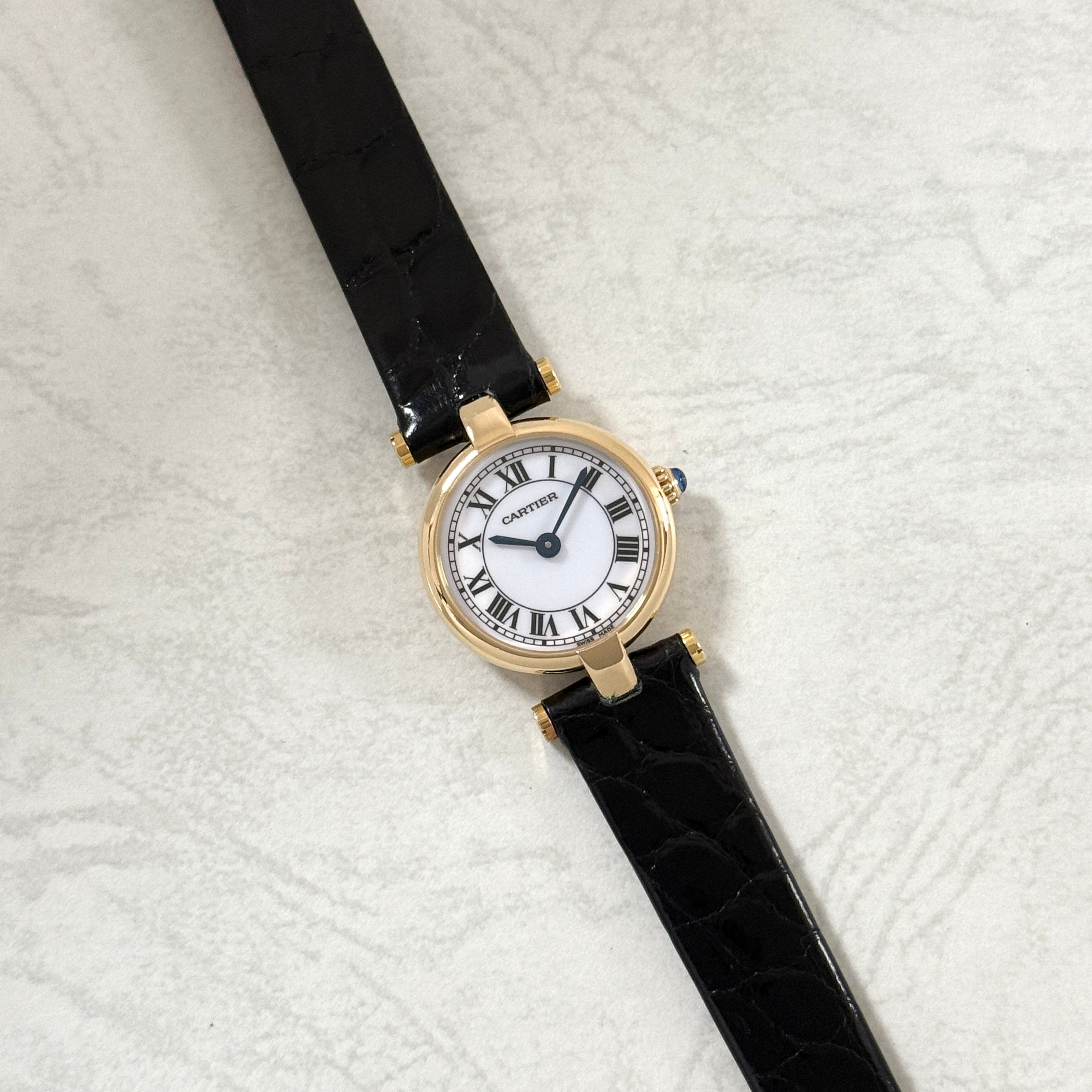 【Cartier】カルティエ ミニヴァンドーム18KYG 純正金張り尾錠付き