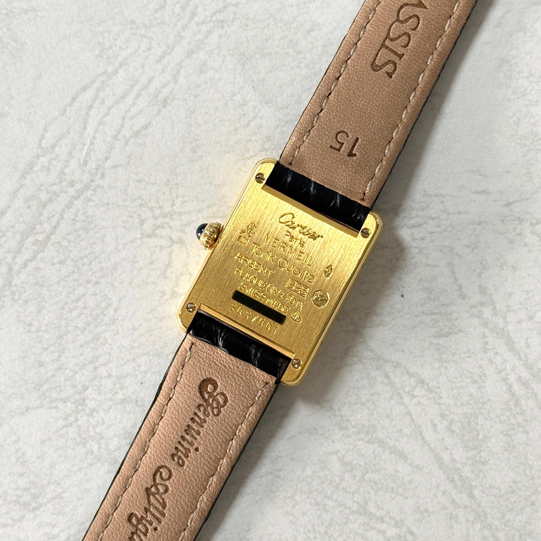 【Cartier】カルティエ マストタンク SMオパラン 純正Dバックル付き