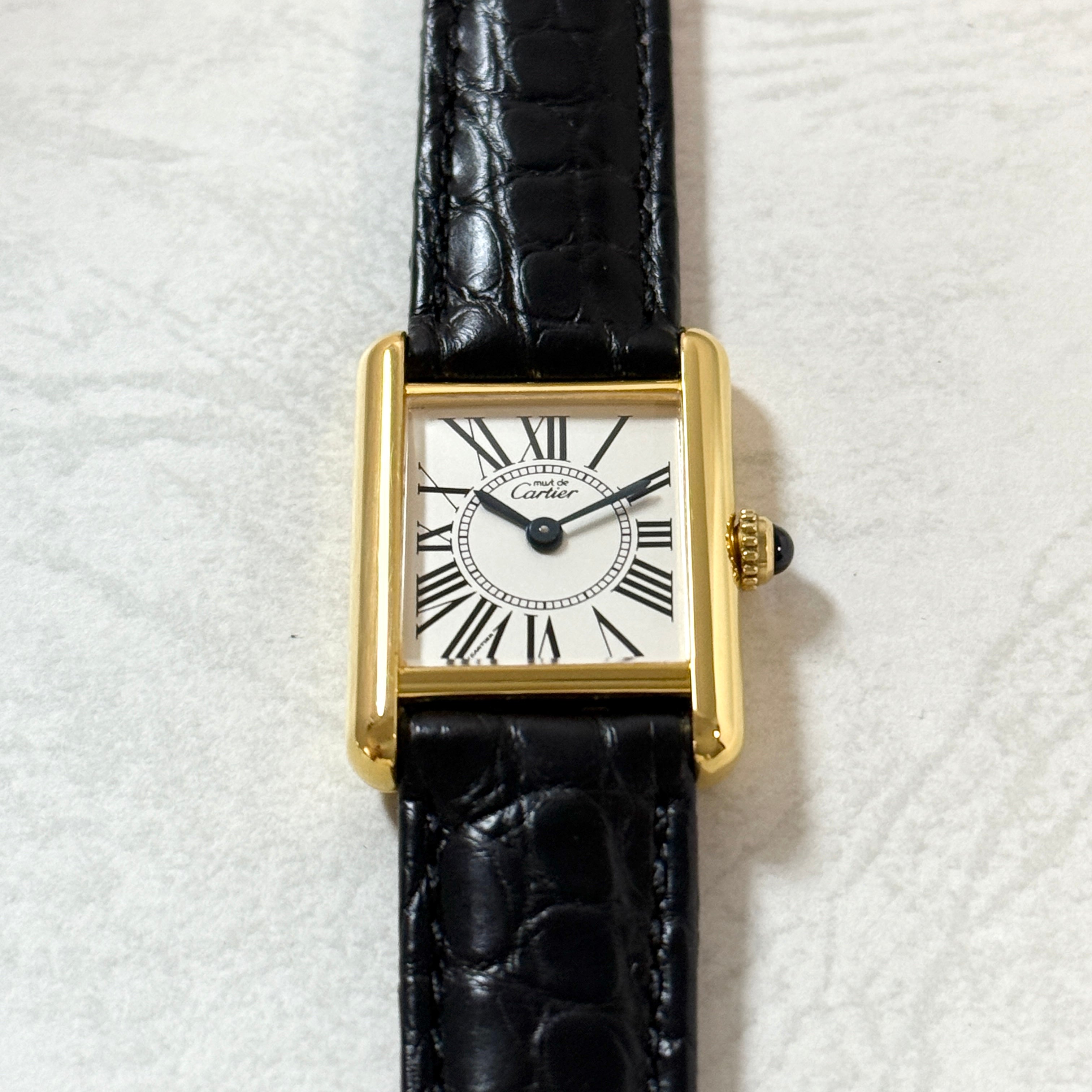 【Cartier】カルティエ マストタンク SMオパラン 純正Dバックル付き