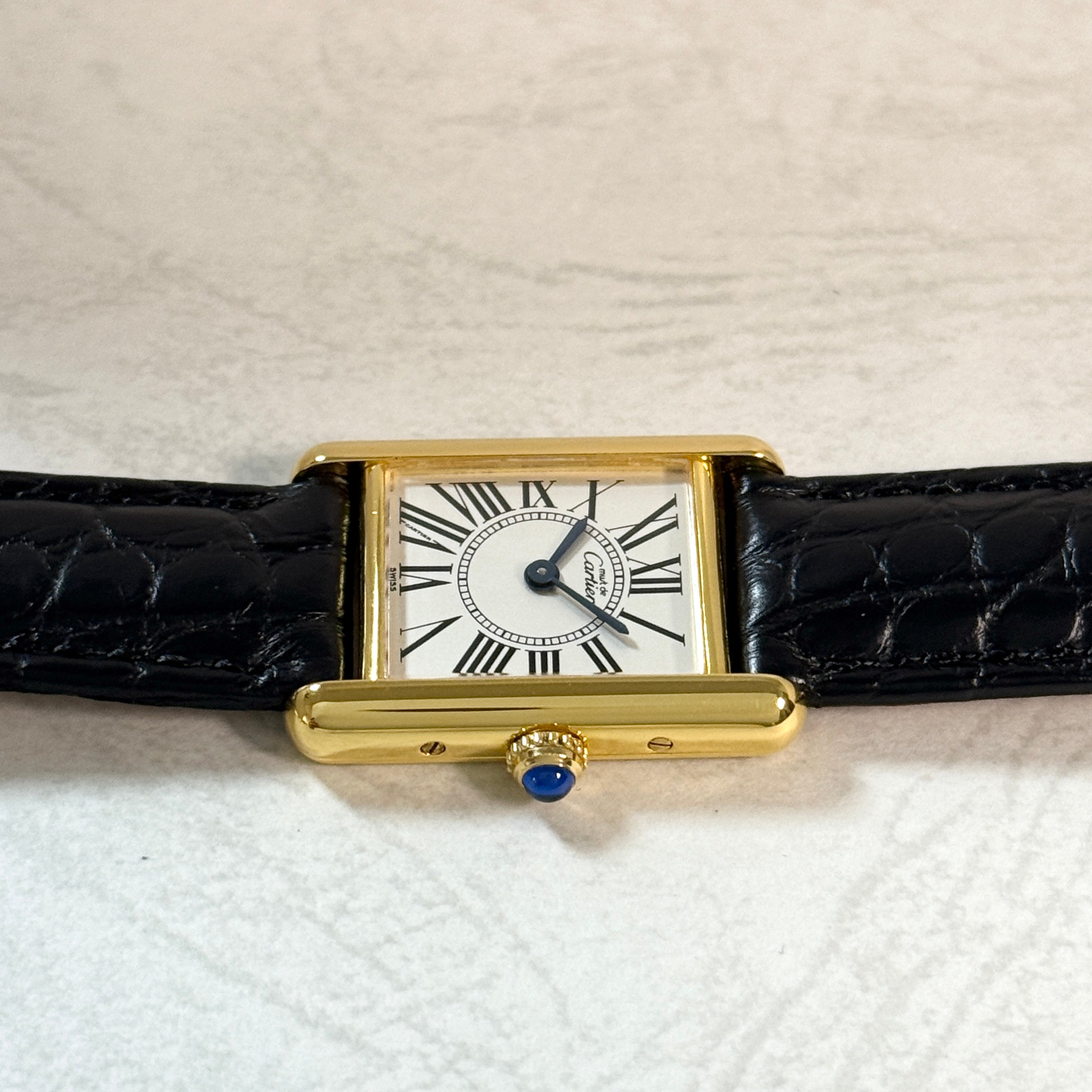 【Cartier】カルティエ マストタンク SMオパラン 純正Dバックル付き