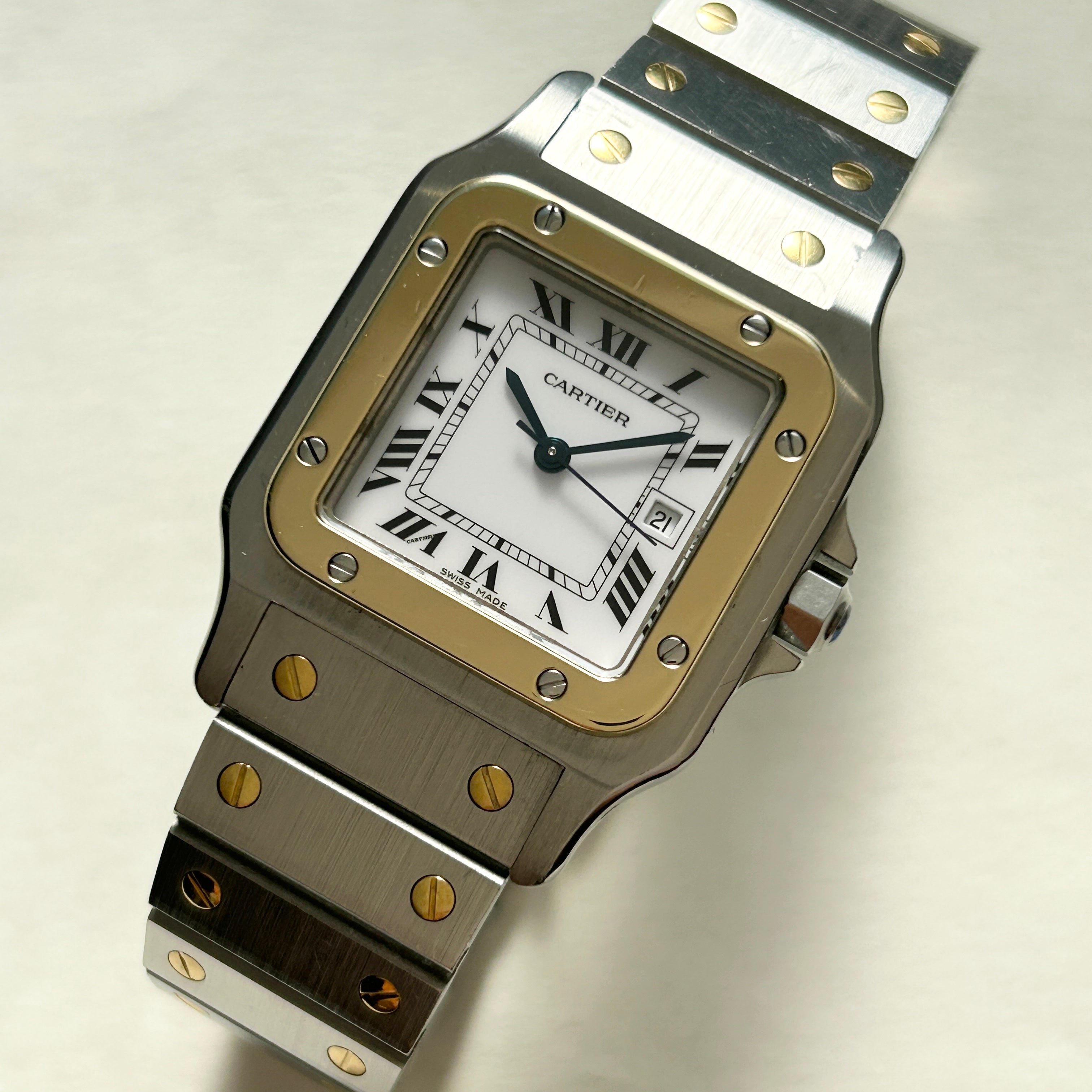 【Cartier】サントスガルベLMコンビ 純正ボックス付き