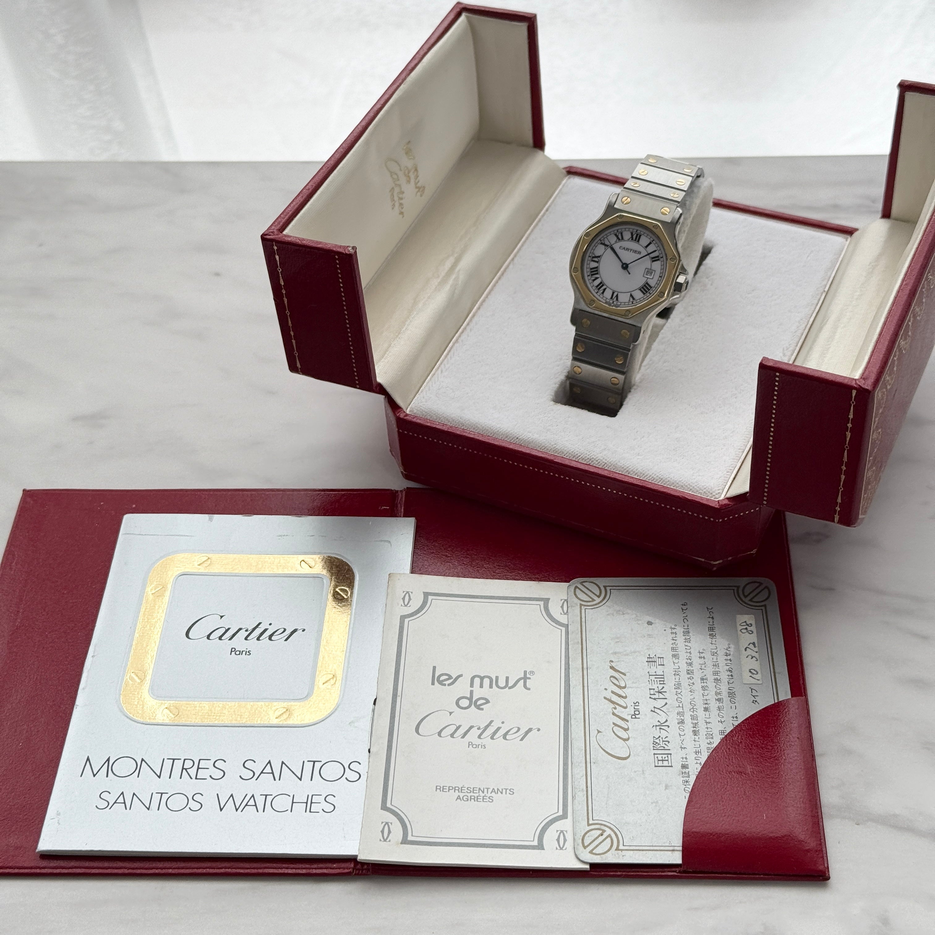 [Cartier] Cartier Santos Octagon LM 18KYG x SS with lifetime warranty