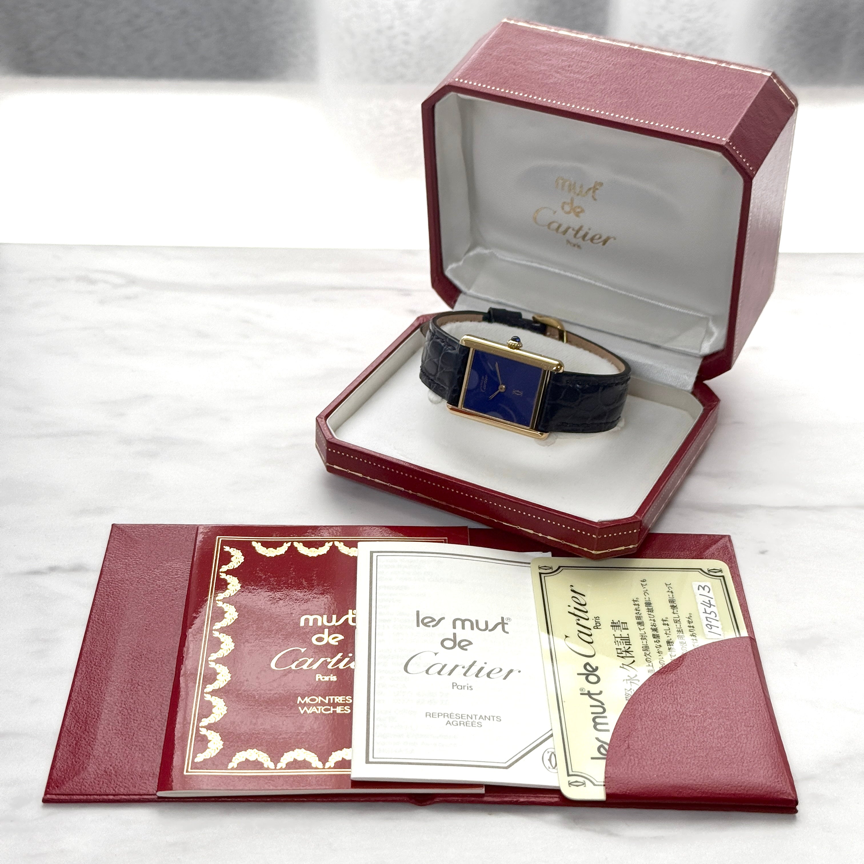 [Cartier] Cartier Must Tank LM Lapis Lazuli with lifetime warranty