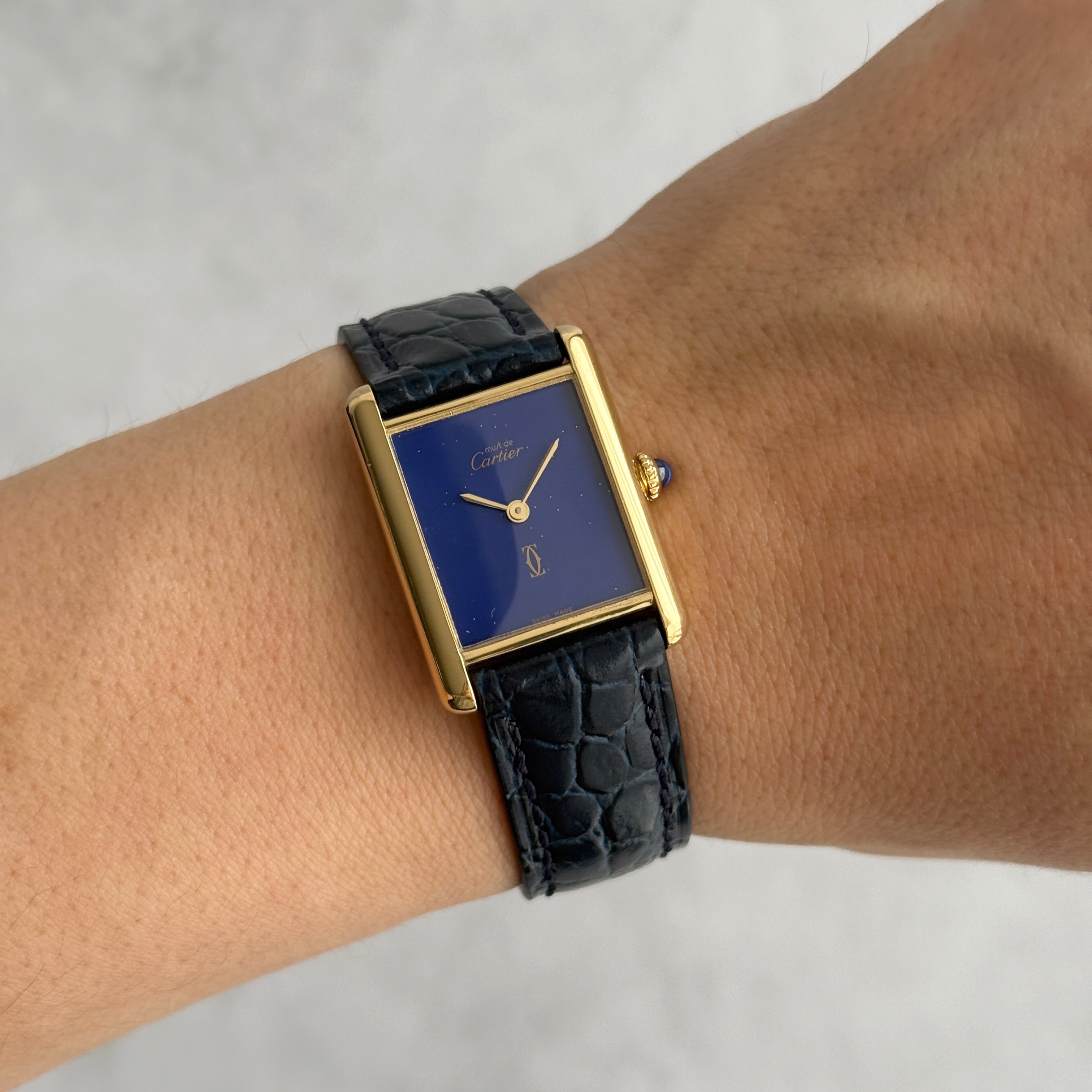 [Cartier] Cartier Must Tank LM Lapis Lazuli with lifetime warranty