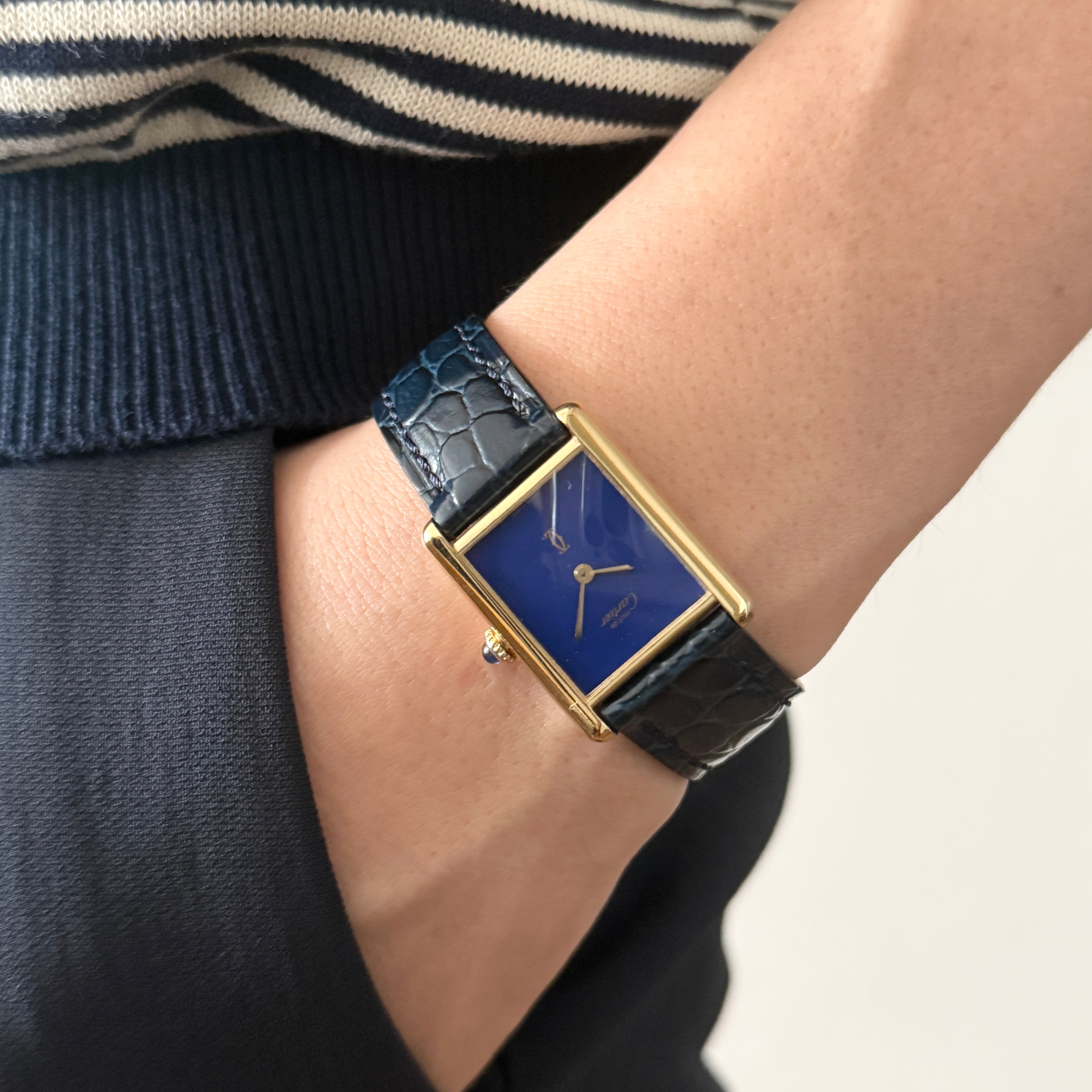 [Cartier] Cartier Must Tank LM Lapis Lazuli with lifetime warranty