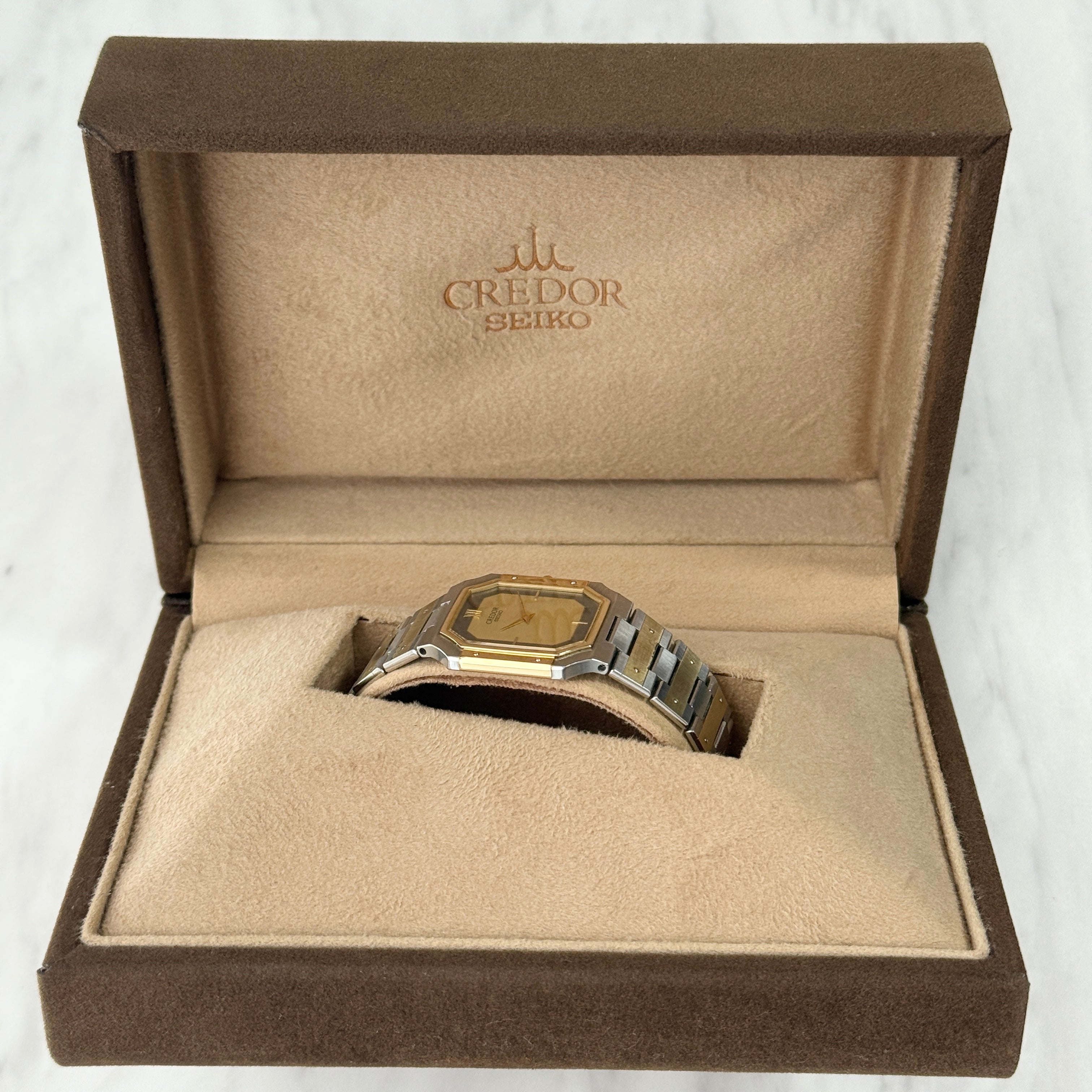 【SEIKO】 セイコー クレドール 14KYG×SS 9300-5320 純正ボックス付き
