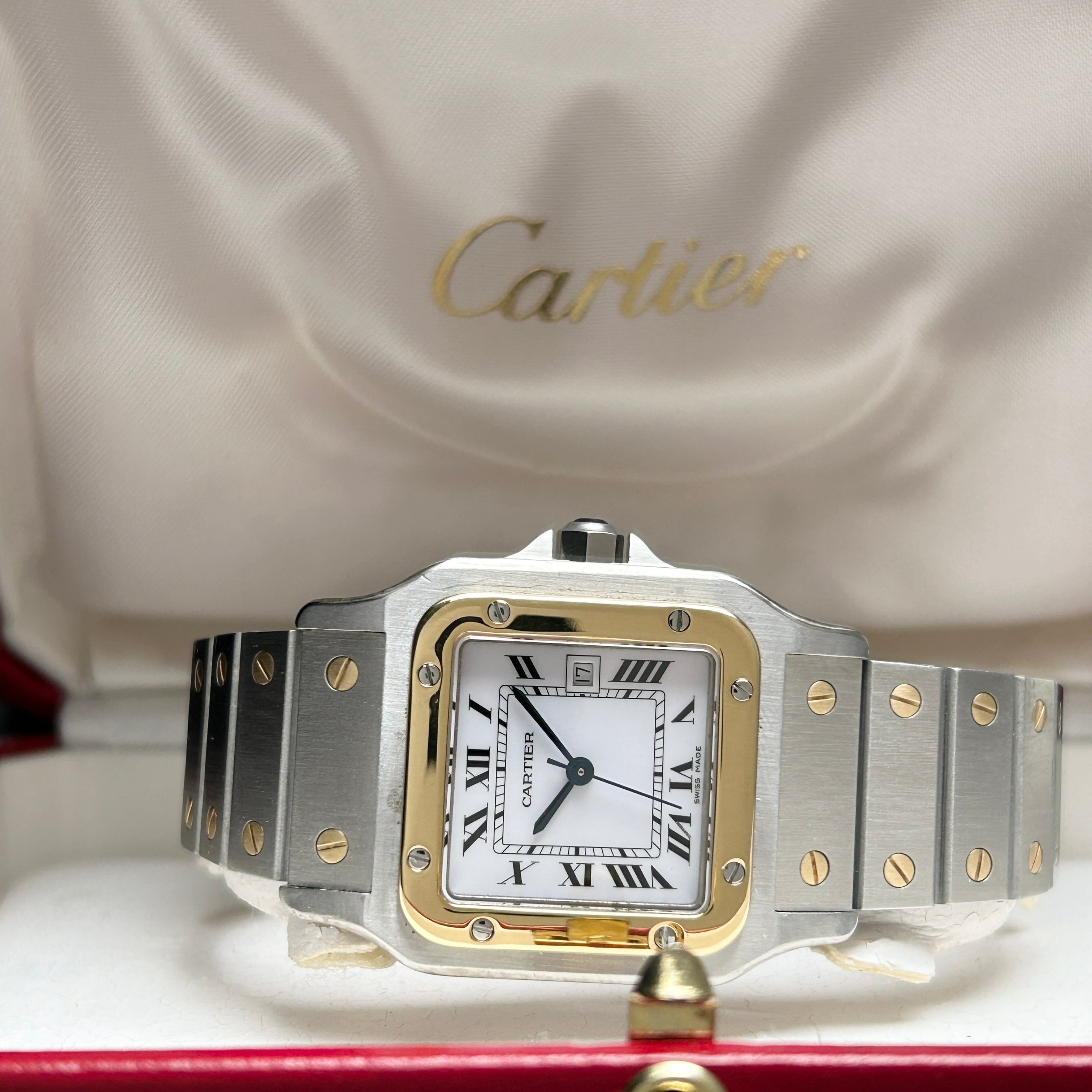 【Cartier】サントスガルベLMコンビ 純正ボックス付き