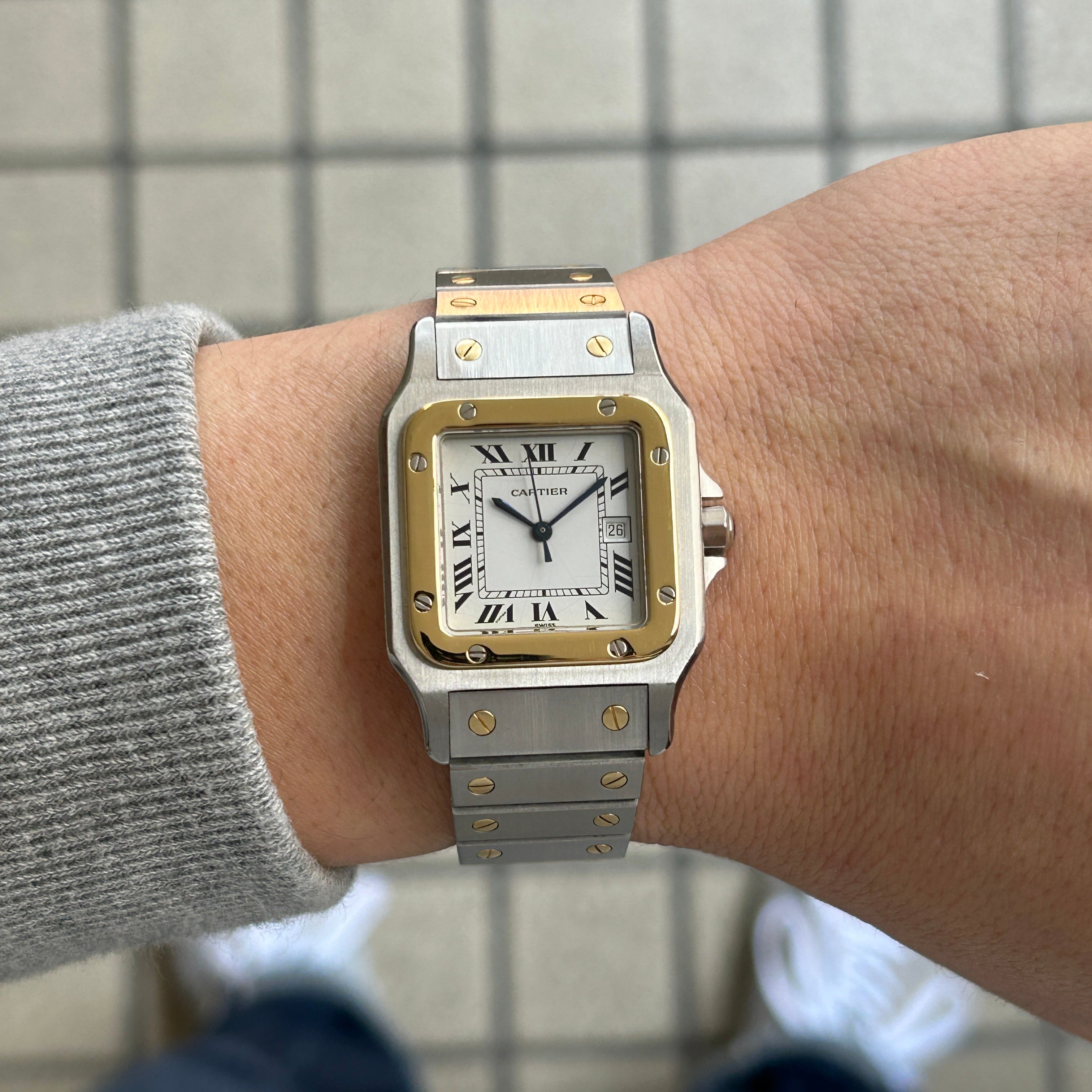 【Cartier】サントスガルベLMコンビ自動巻き