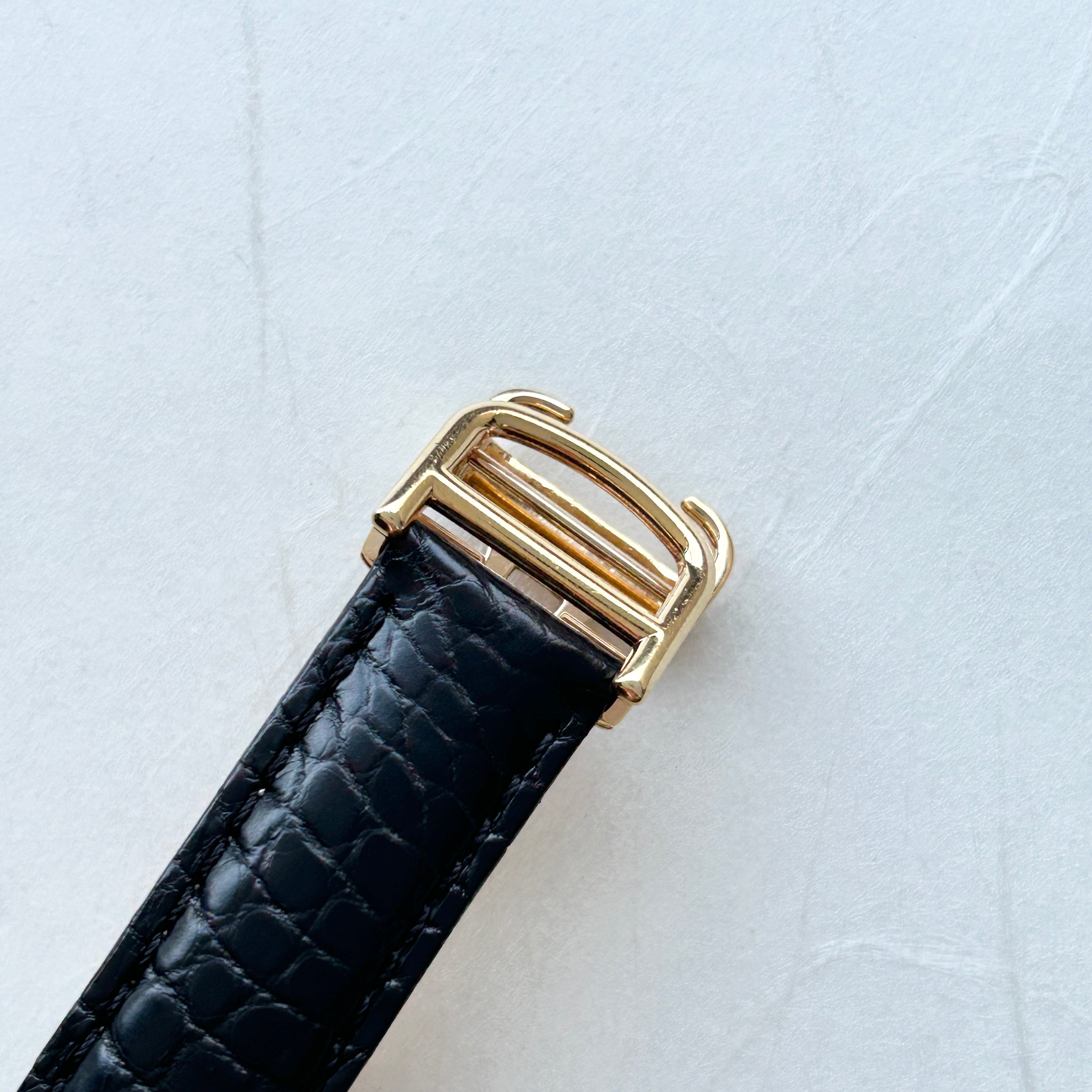 [Cartier] Cartier Tank Louis Cartier LM18KYG with genuine 18k gold D buckle