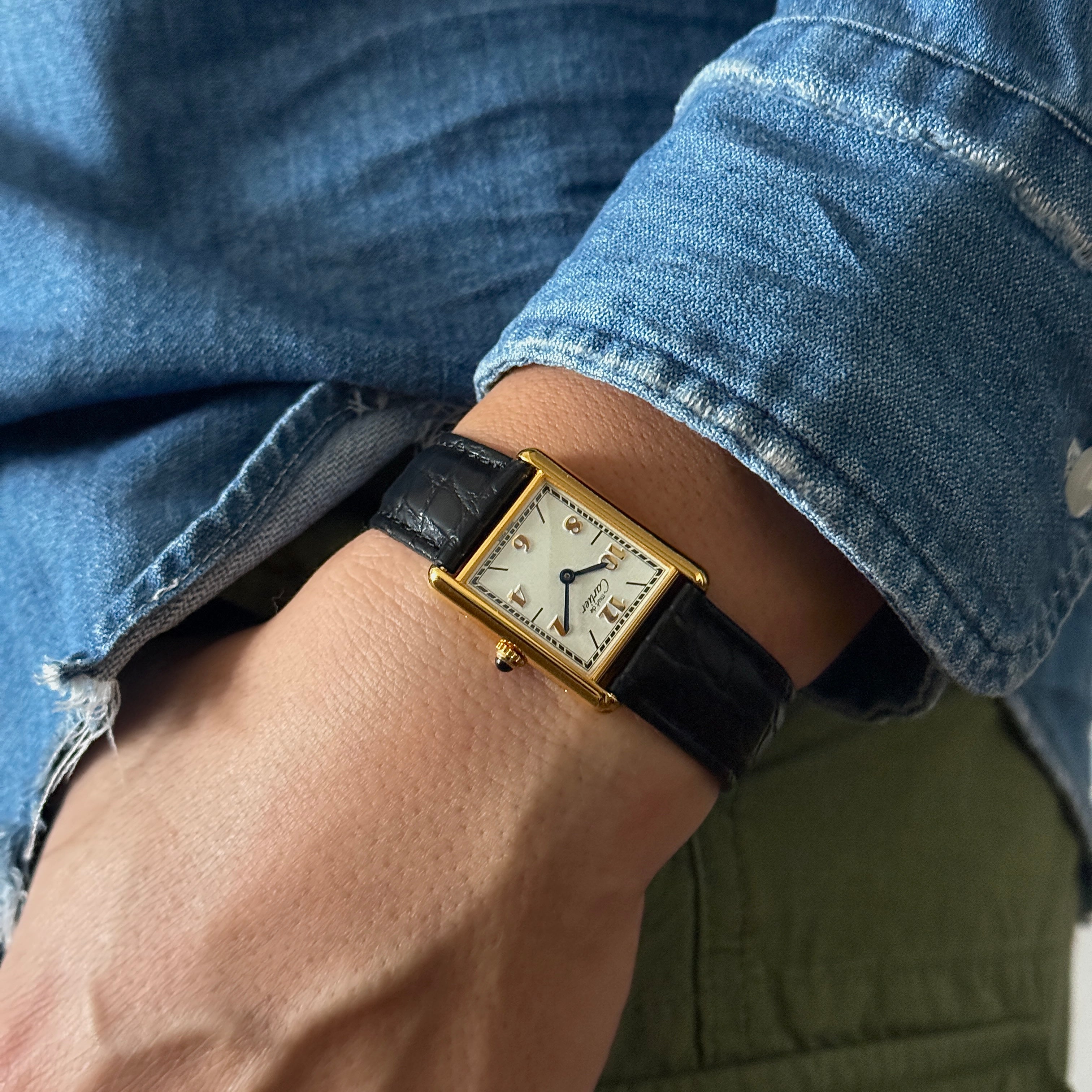 【Cartier】カルティエ マストタンクLM 飛びアラビア 付属品完備 カルティエコンプリートサービス済み