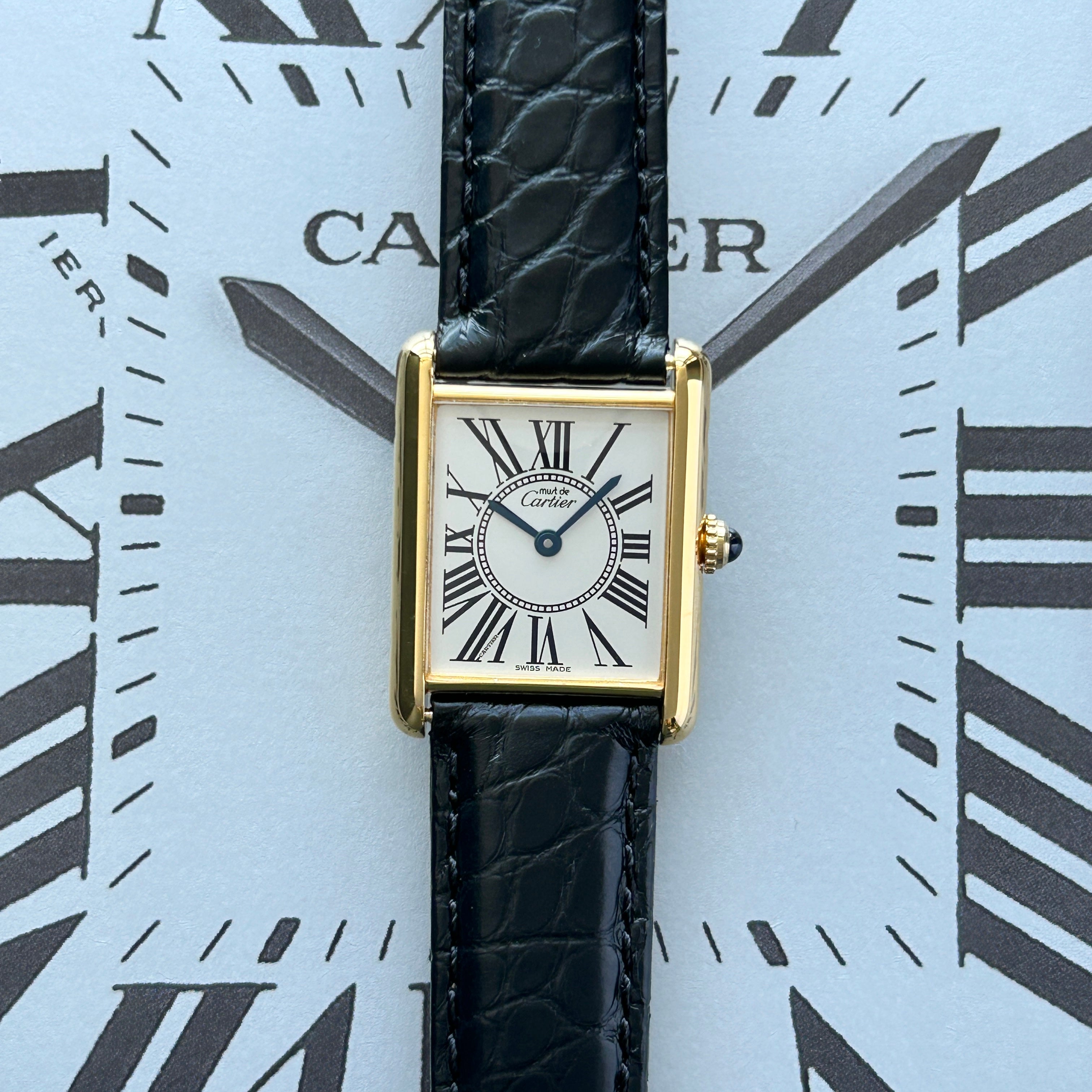 【Cartier】カルティエ<BR>マストタンク LMオパラン 付属品付き