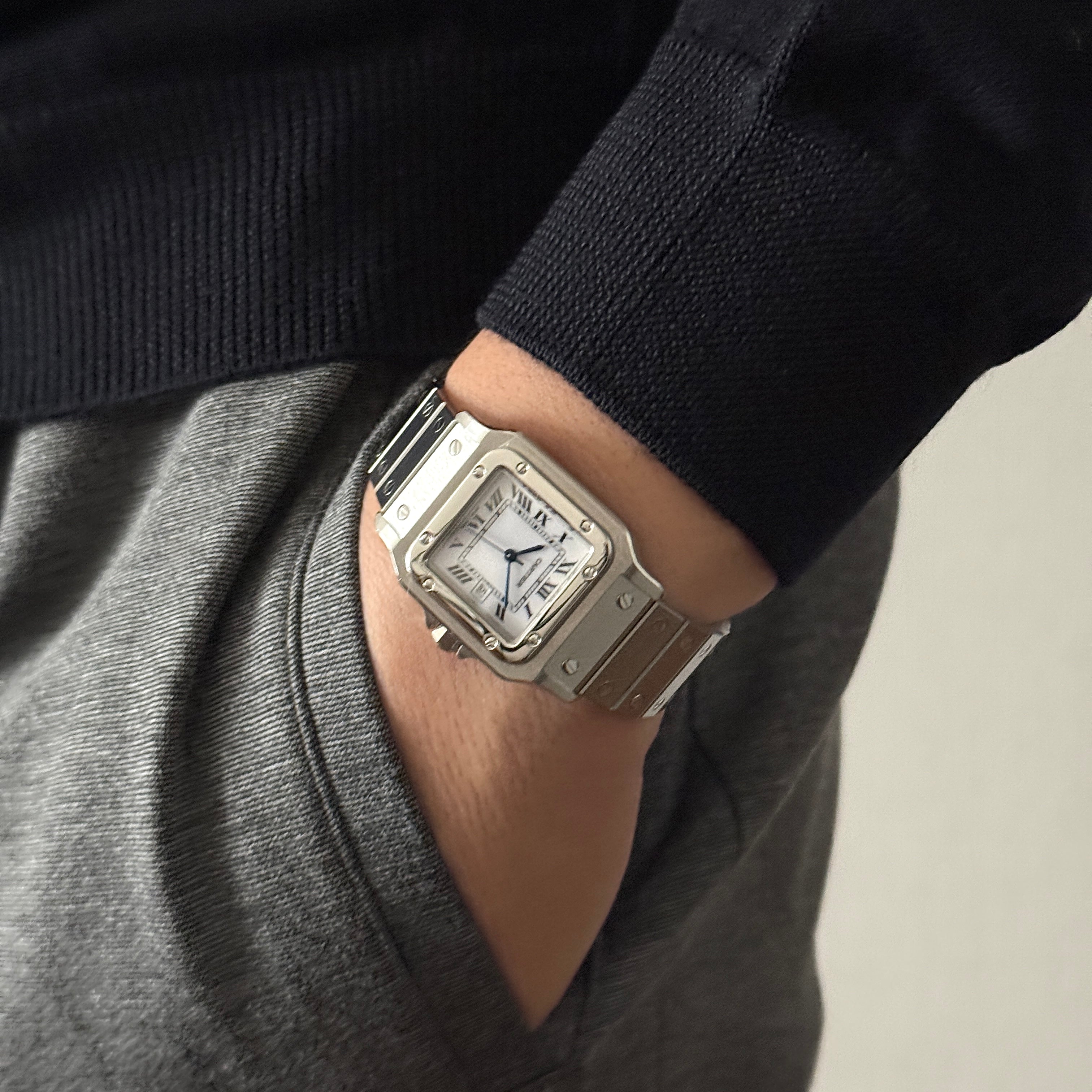 【Cartier】カルティエ サントスガルベLM ステンレス 付属品付き カルティエコンプリートサービス済み