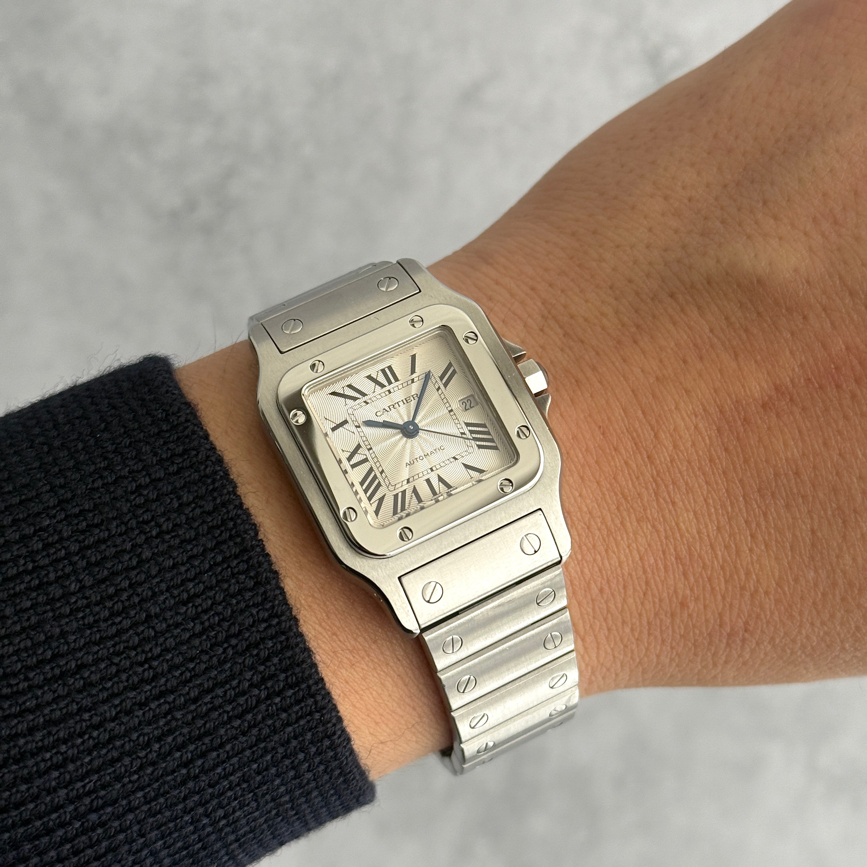 [Cartier] Cartier Santos Galbe LM Late Model Stainless Steel Cartier Complete Service