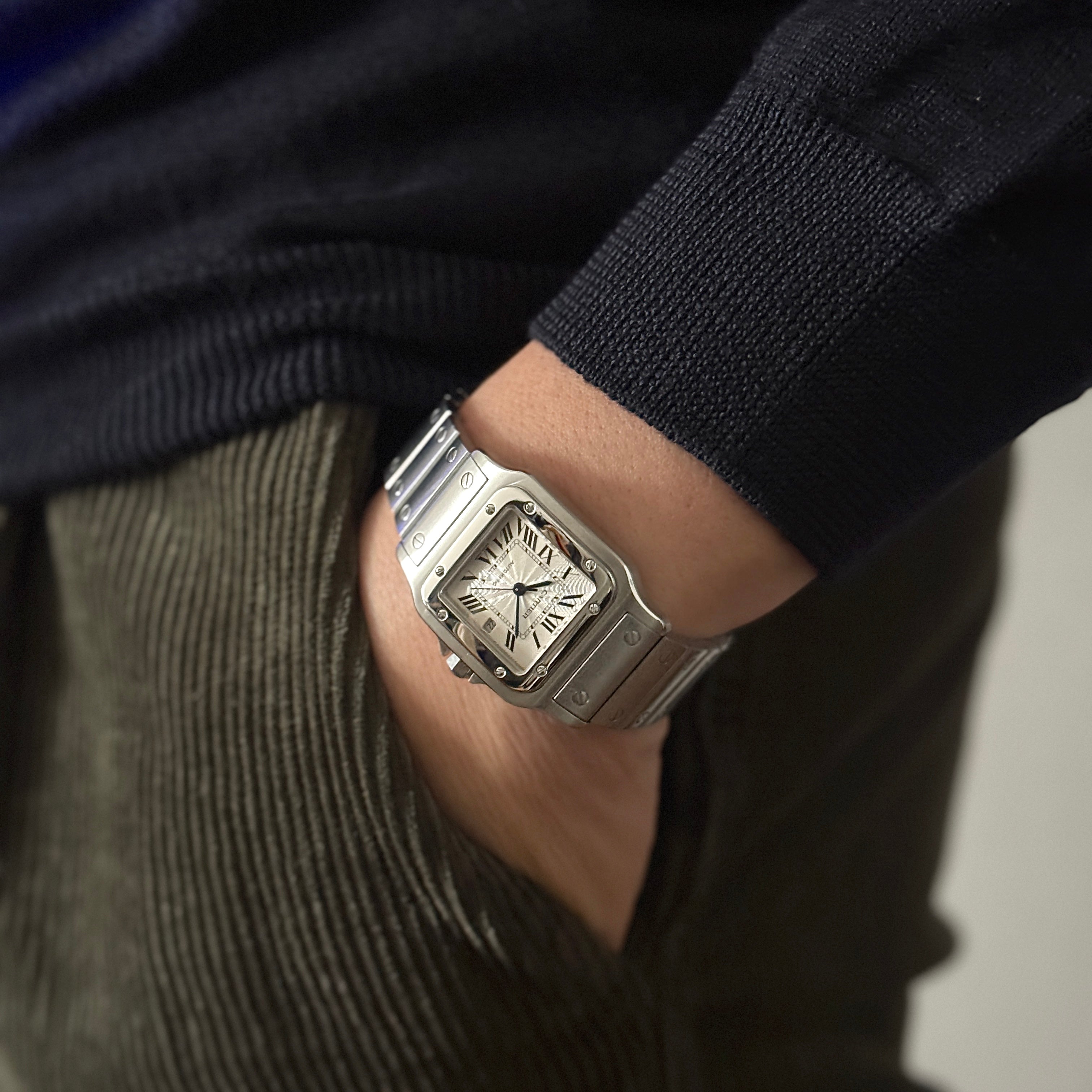 [Cartier] Cartier Santos Galbe LM Late Model Stainless Steel Cartier Complete Service