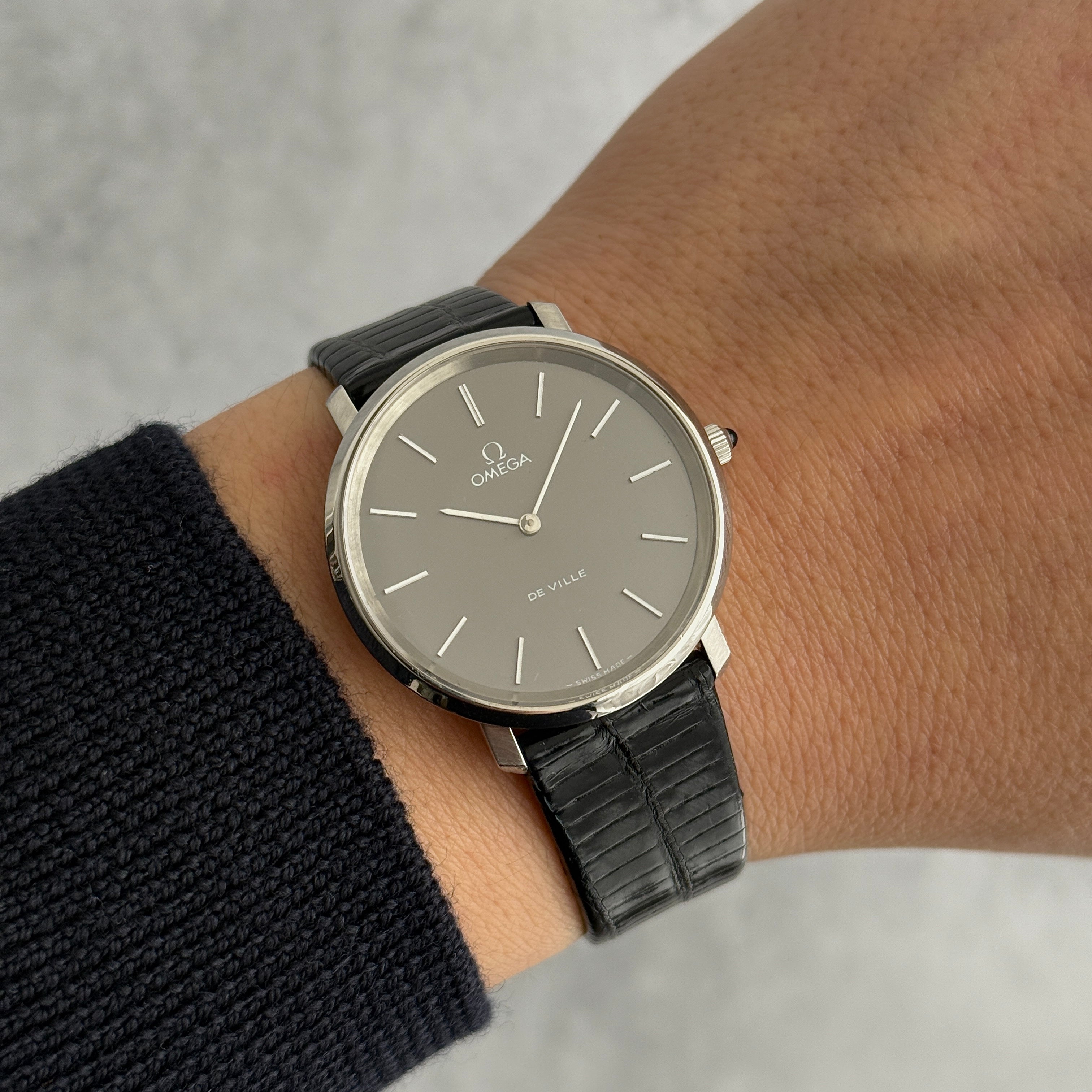 [歐米茄] 歐米茄碟飛系列 SS 圓灰 附正品扣