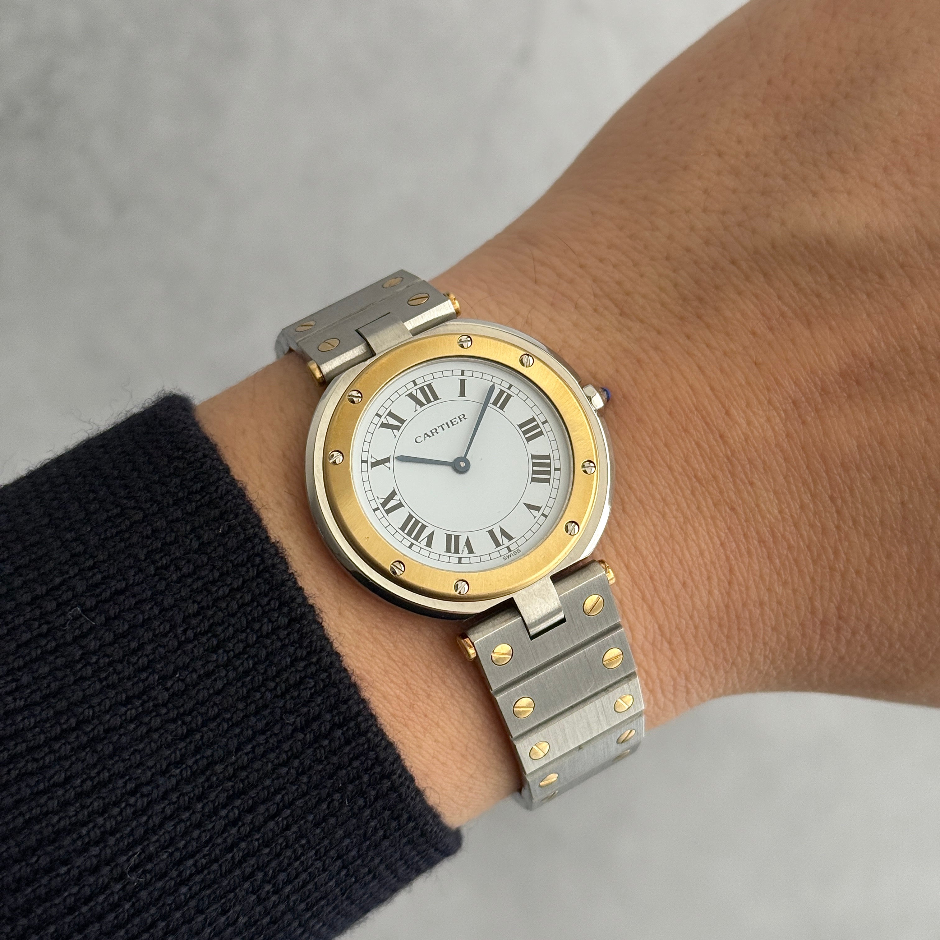 [Cartier] Cartier Santos Vendôme LM 18KYG x SS Cartier complete service completed