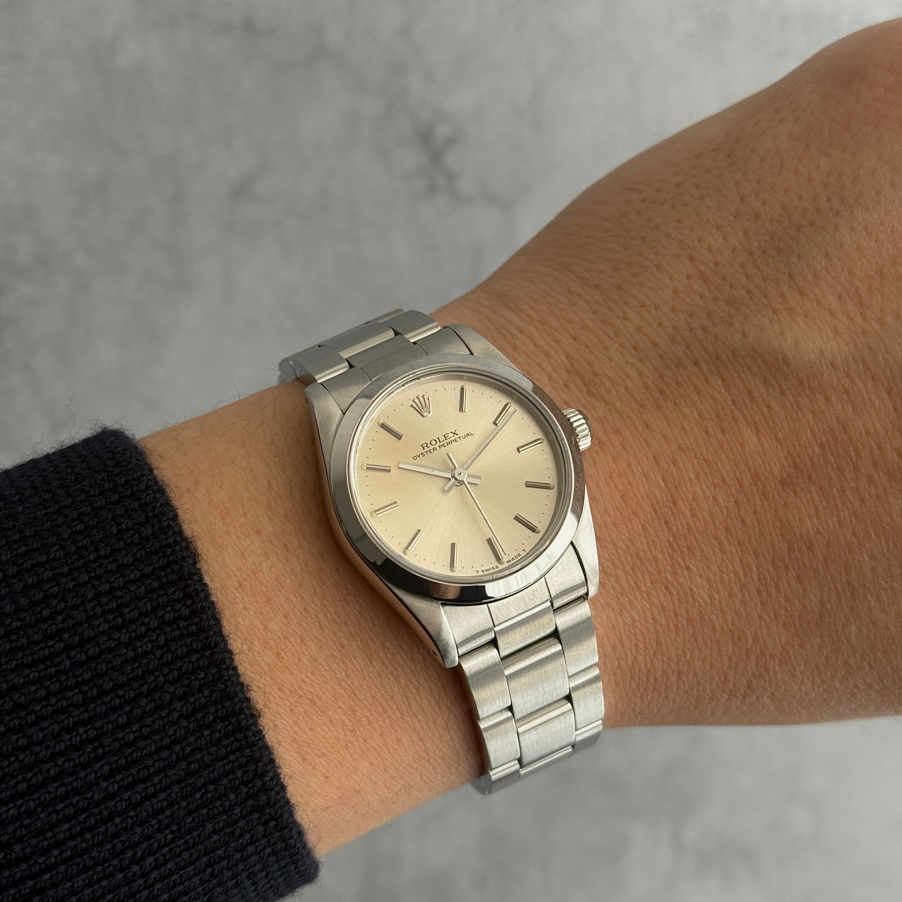 【ROLEX 】ロレックス オイスターパーペチュアル Ref.67480 Silver Boy's size 1987年製