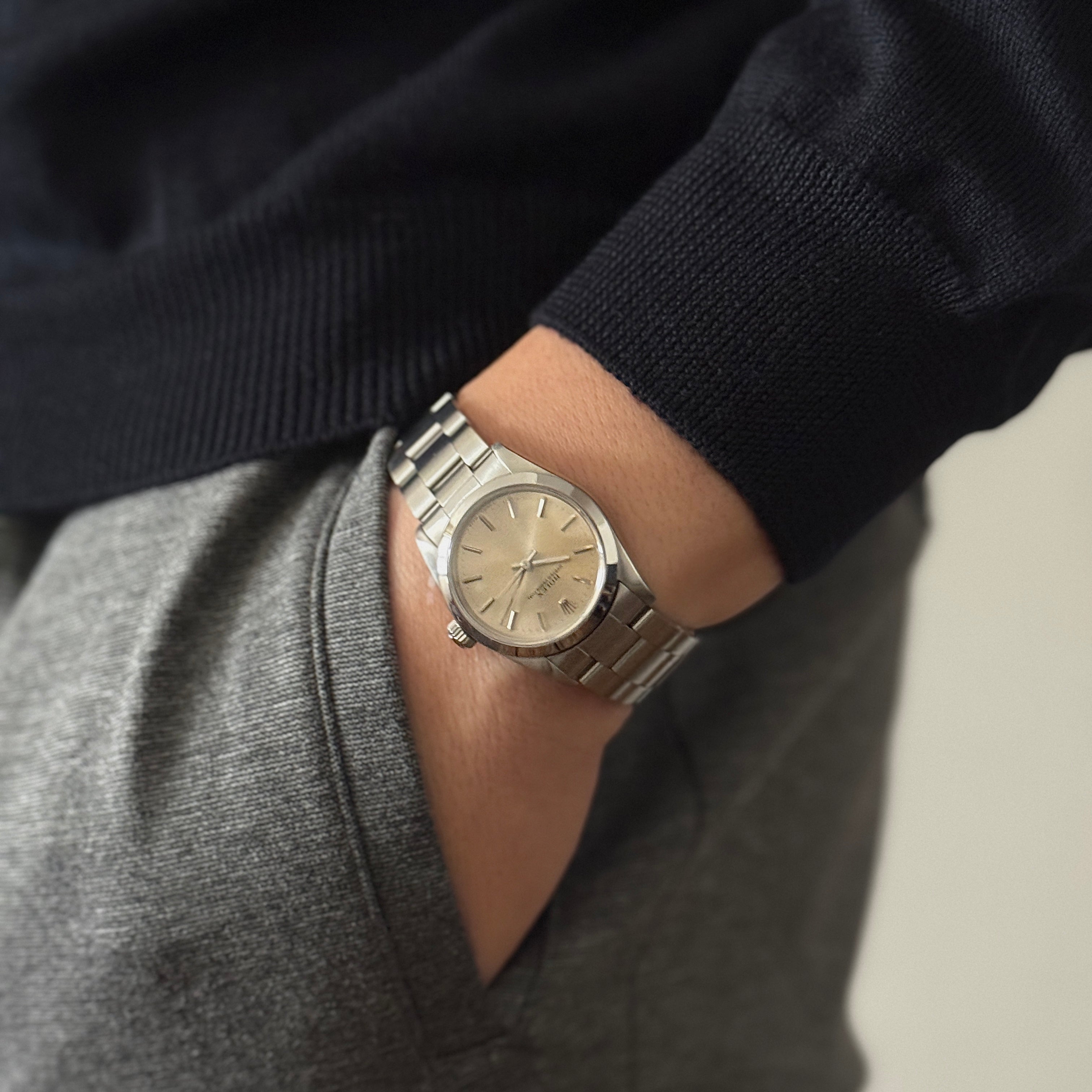 【ROLEX 】ロレックス オイスターパーペチュアル Ref.67480 Silver Boy's size 1987年製