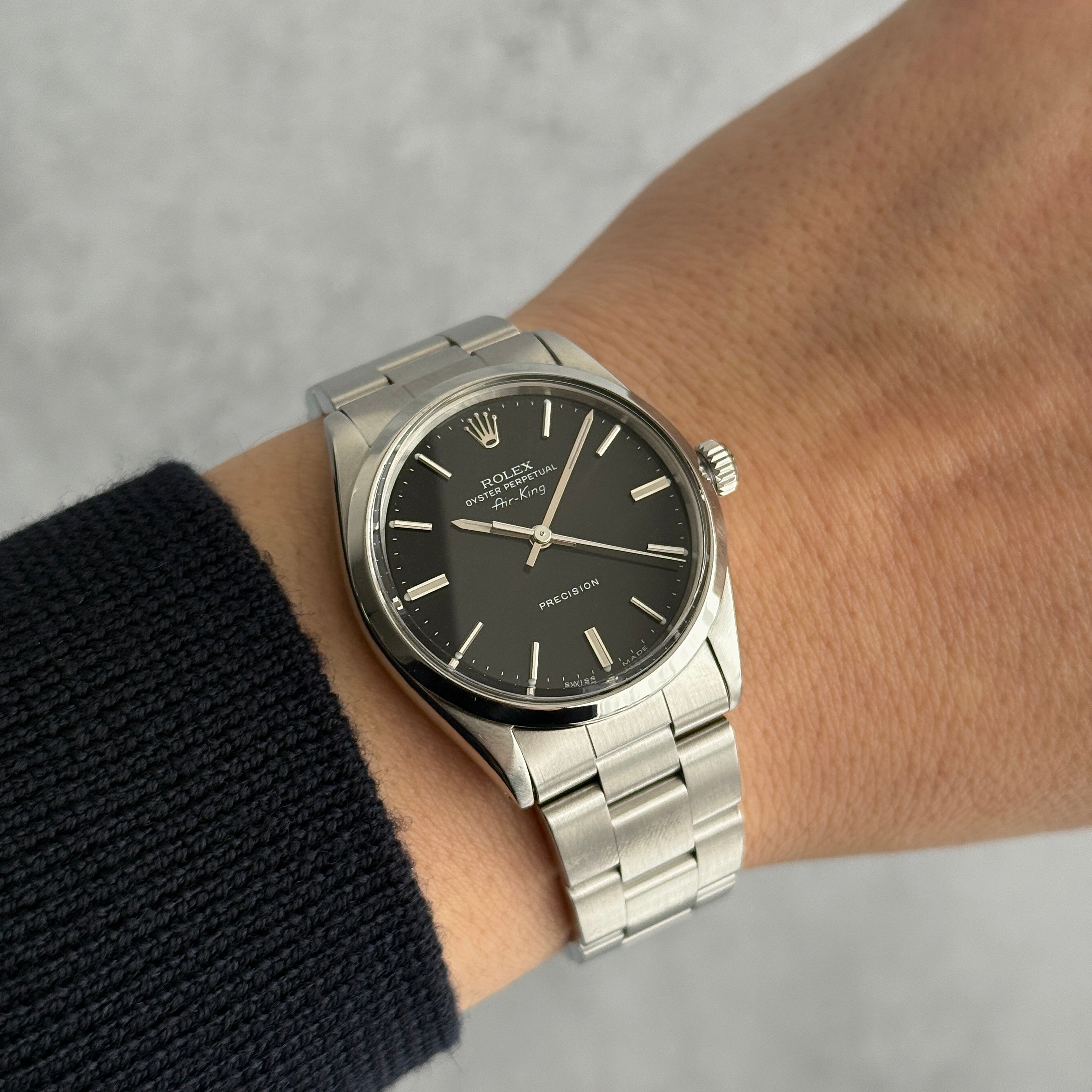 【ROLEX 】ロレックス エアキング Ref.5500 Black 1963年製 国際サービス保証書付き