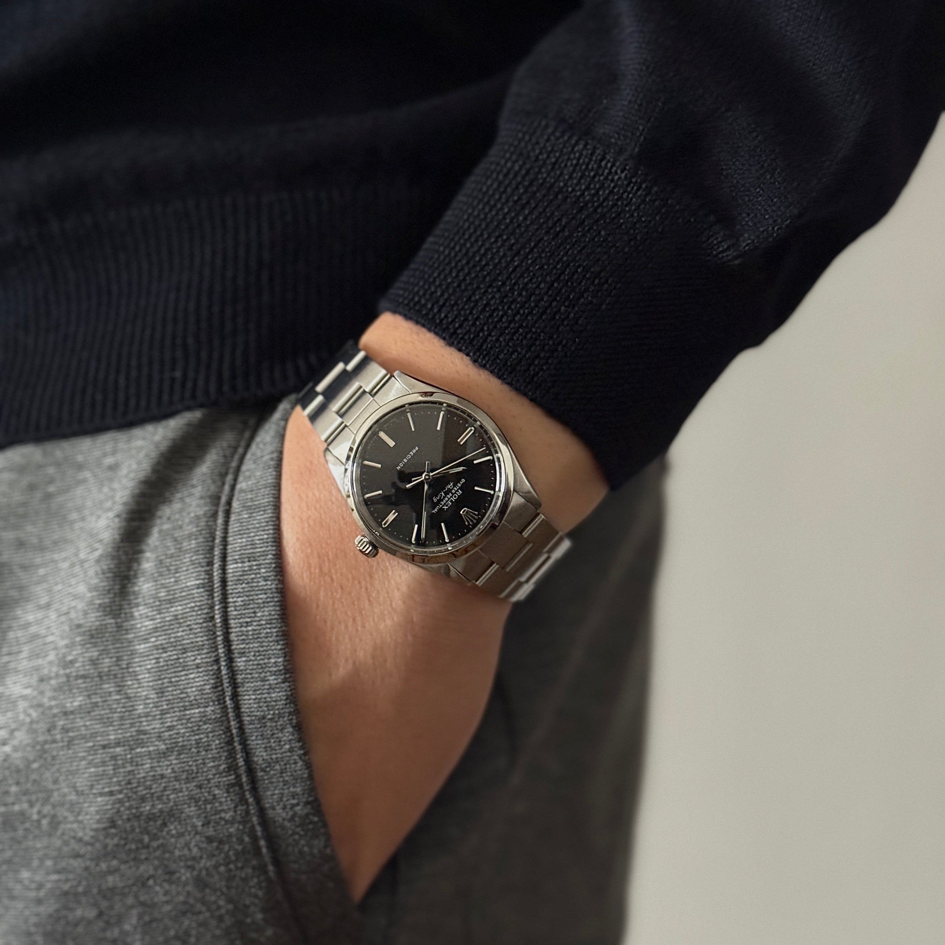 【ROLEX 】ロレックス エアキング Ref.5500 Black 1963年製 国際サービス保証書付き