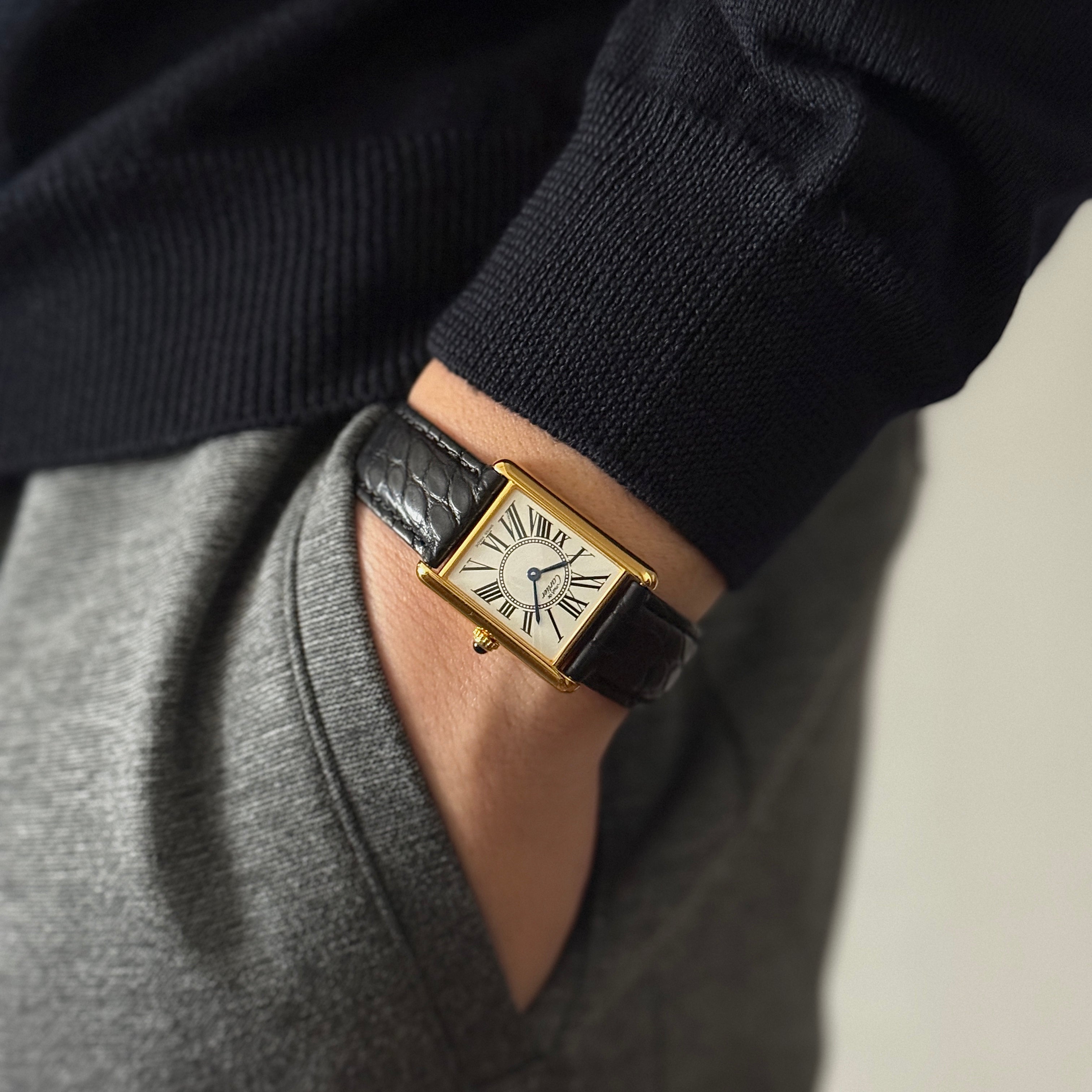 【Cartier】カルティエ マストタンクLM オパラン 付属品完備 カルティエコンプリートサービス済み