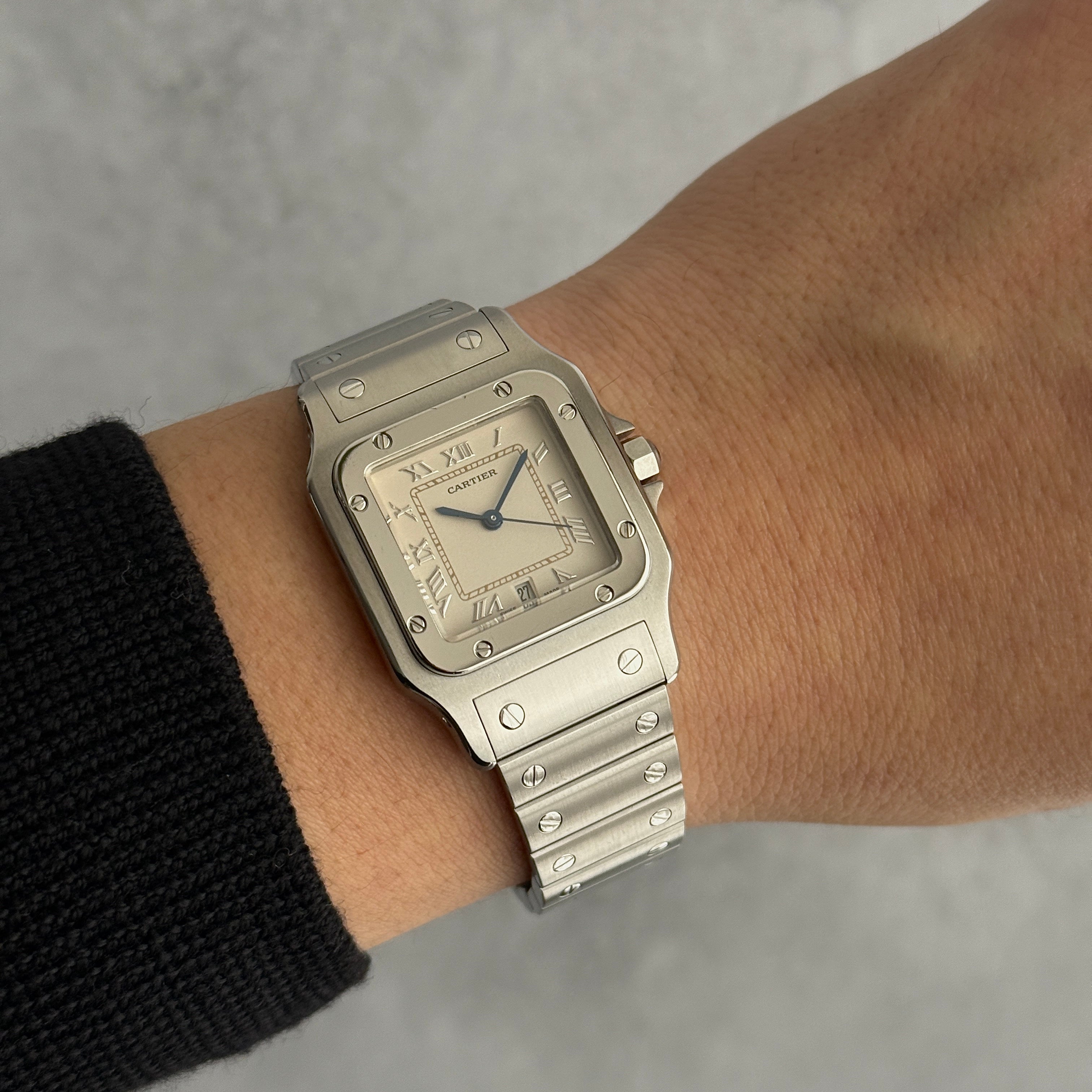 【Cartier】カルティエ サントスガルベLM アップライトローマ カルティエコンプリートサービス済み