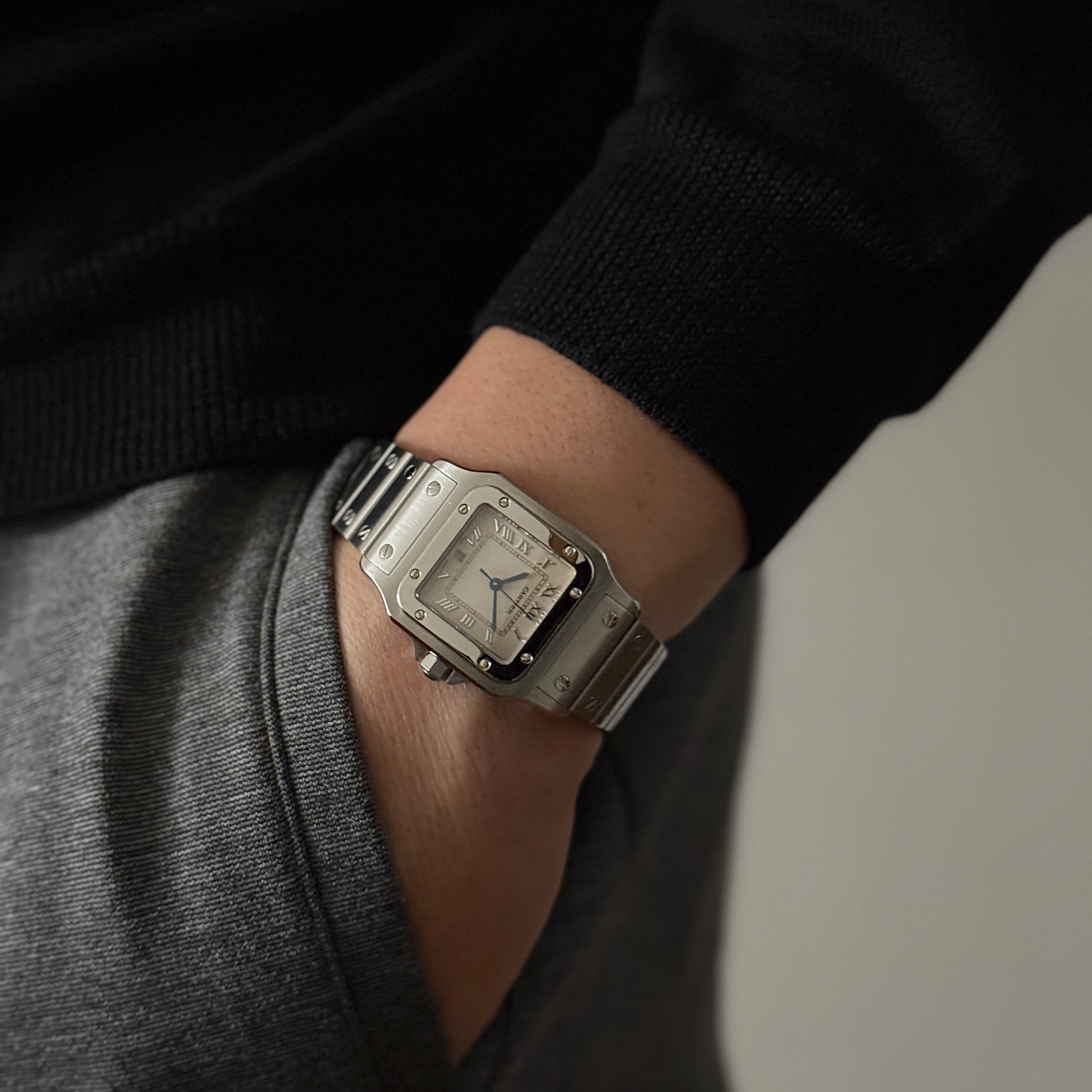 【Cartier】カルティエ サントスガルベLM アップライトローマ カルティエコンプリートサービス済み