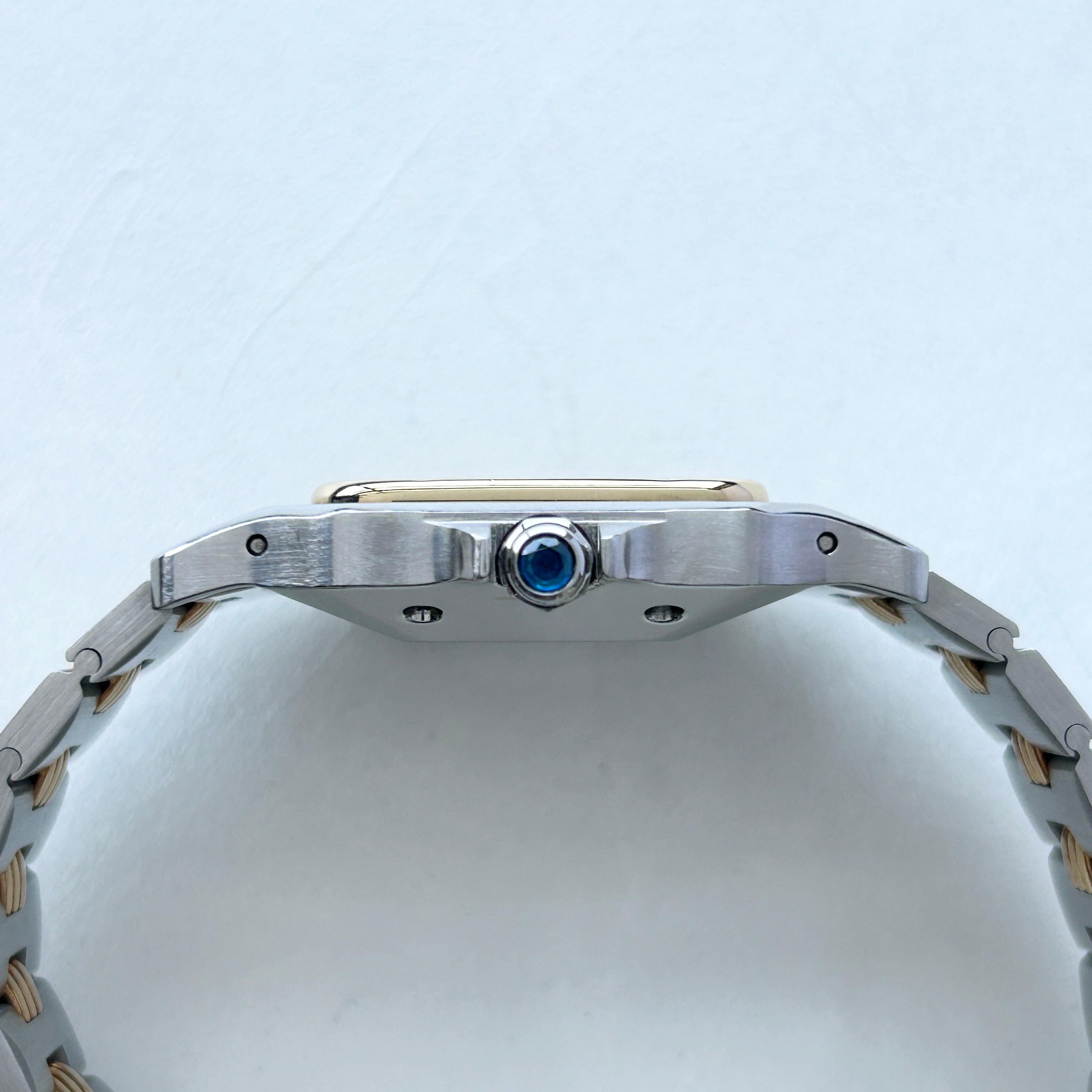 [Cartier] Cartier Santos Galbee LM Gadron Bracelet 18KYG x SS