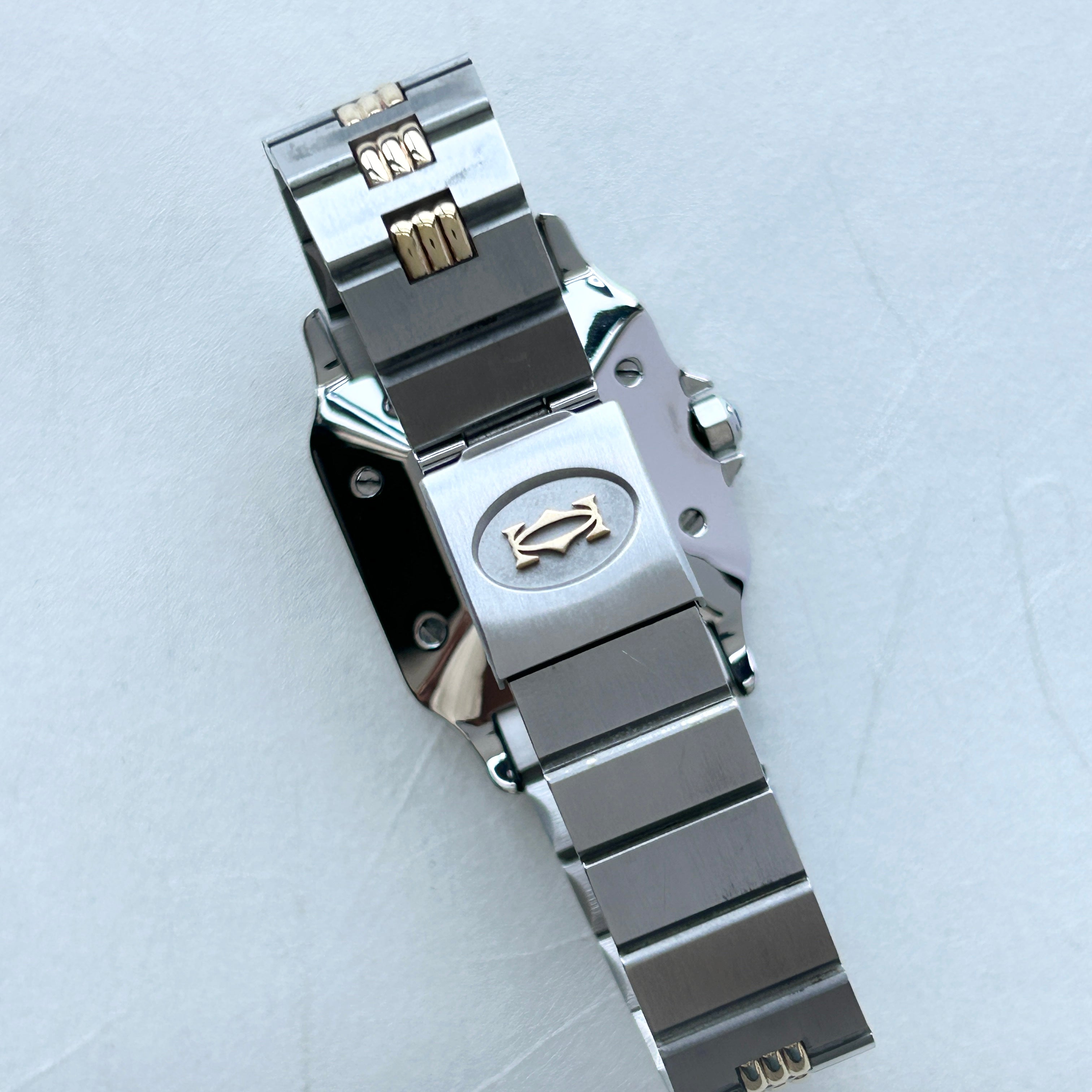 [Cartier] Cartier Santos Galbee LM Gadron Bracelet 18KYG x SS