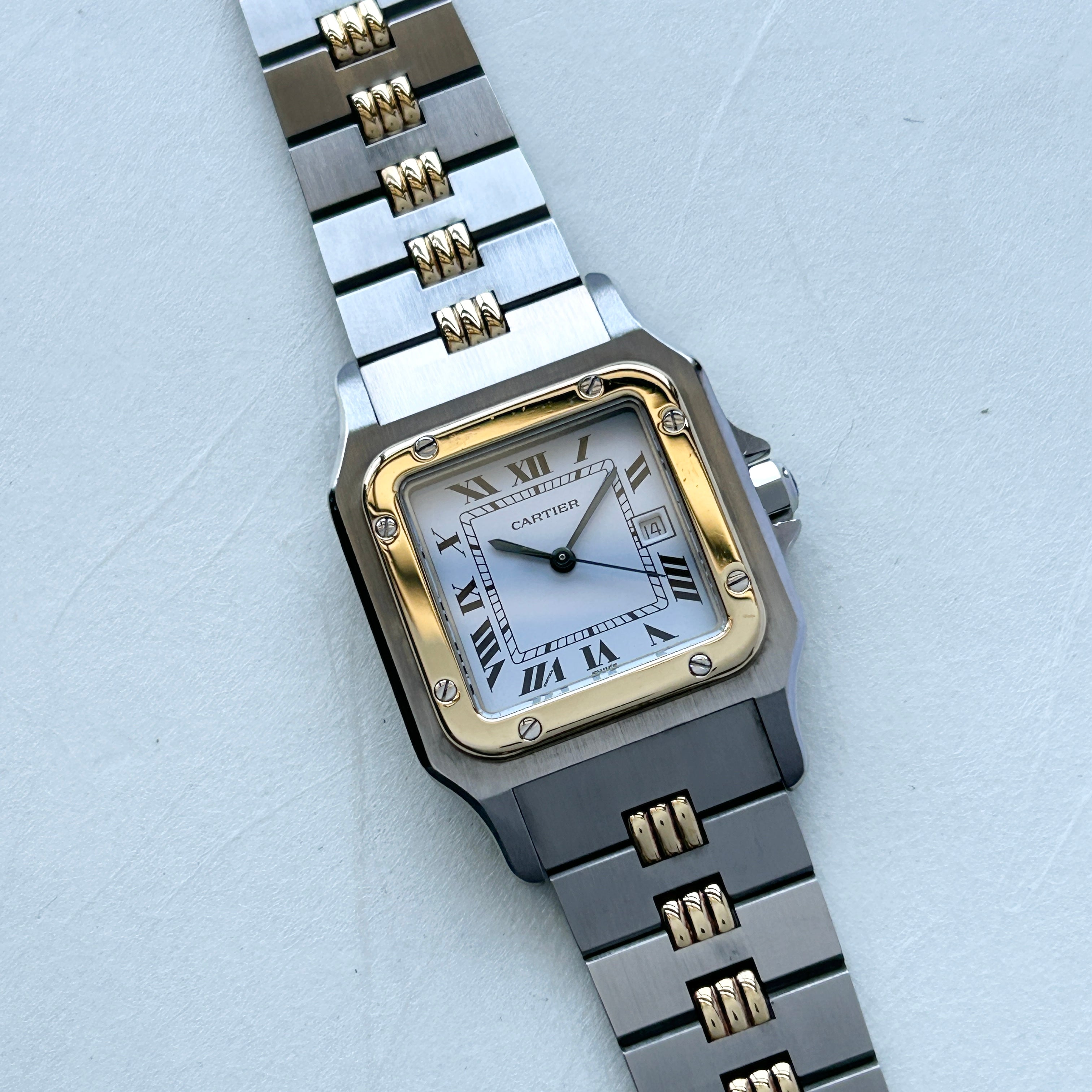 [Cartier] Cartier Santos Galbee LM Gadron Bracelet 18KYG x SS