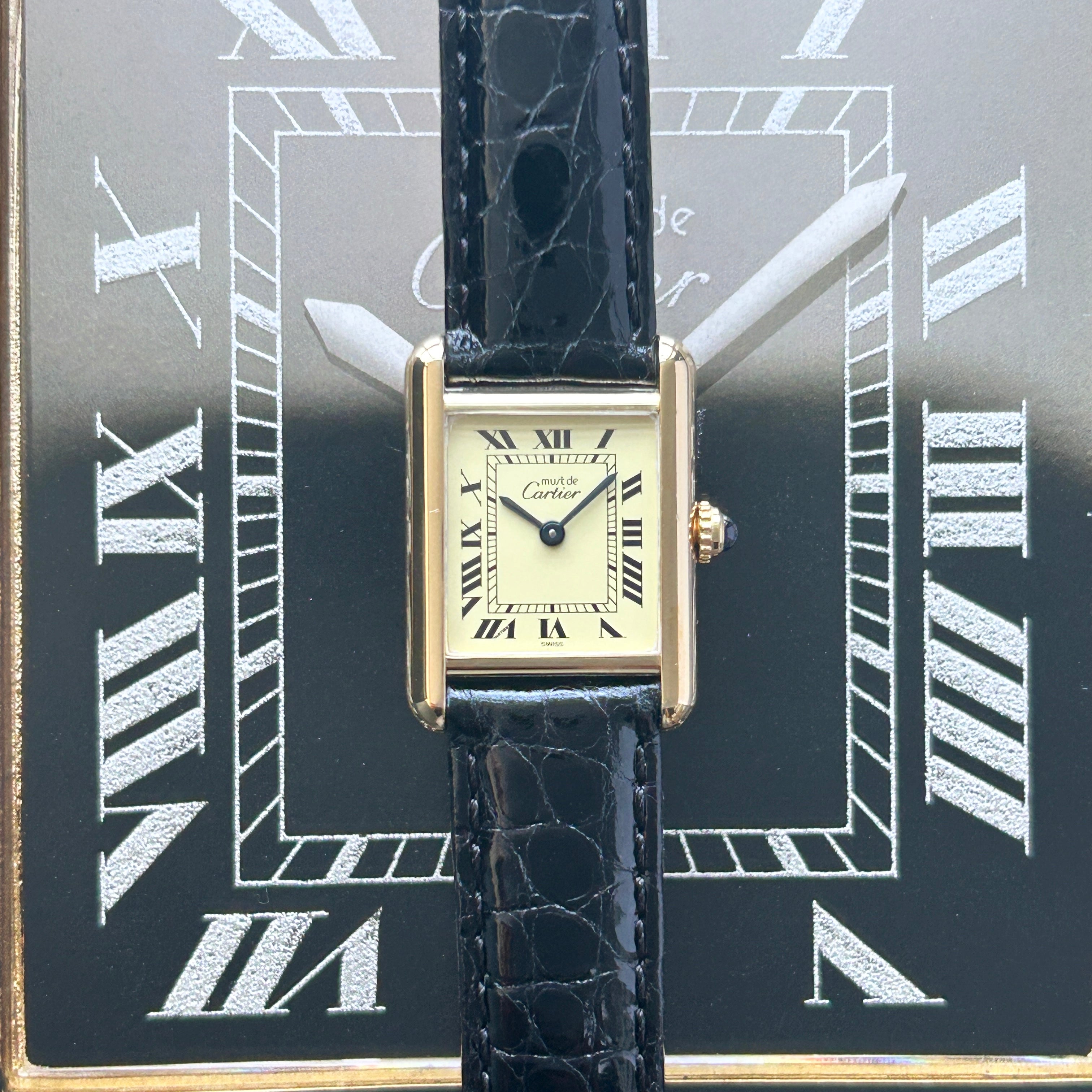 [Cartier] Cartier Must Tank SM Ivory Roma with genuine D-buckle