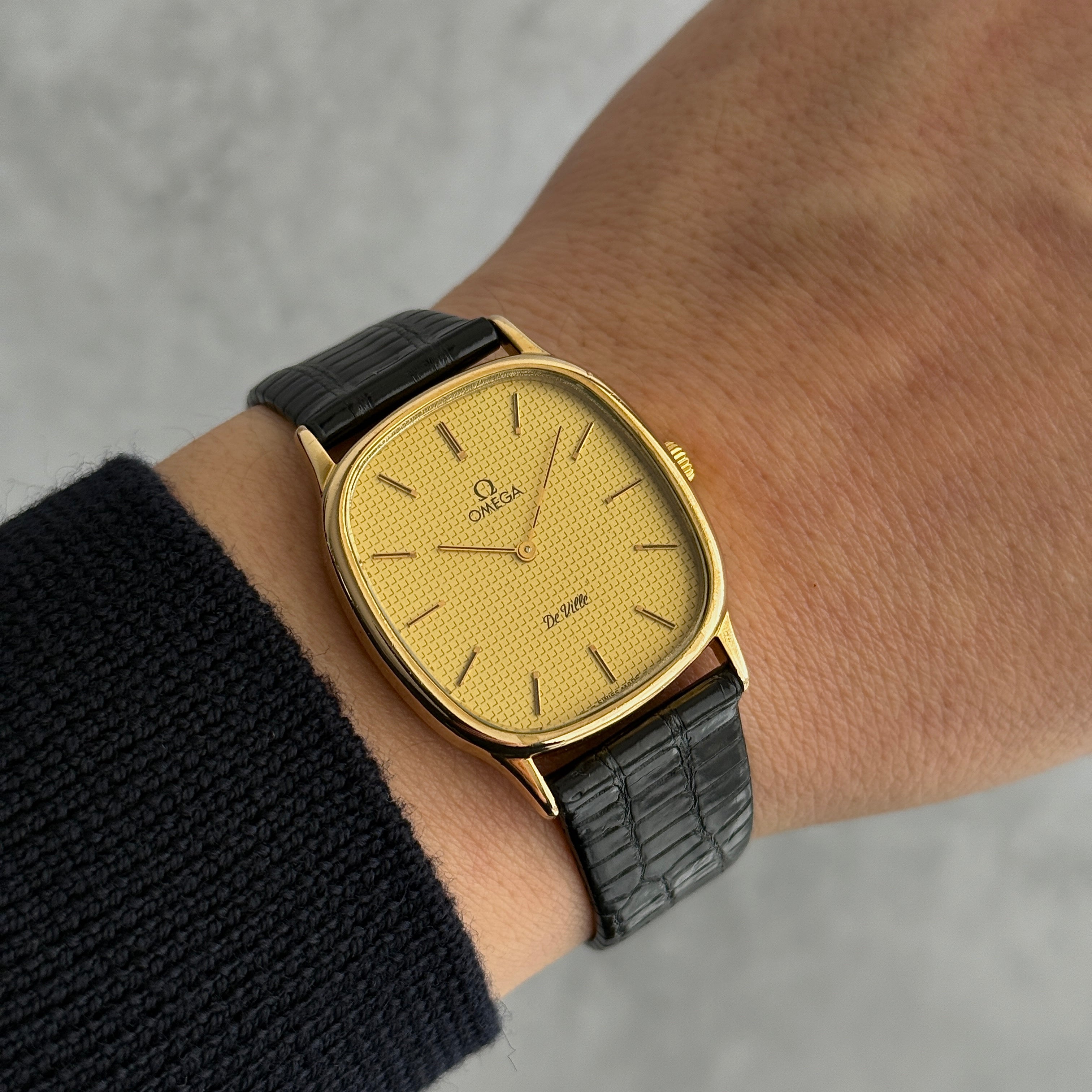 【OMEGA】オメガ デヴィル GP オーバルケース GOLD クルドパリ 純正尾錠付き