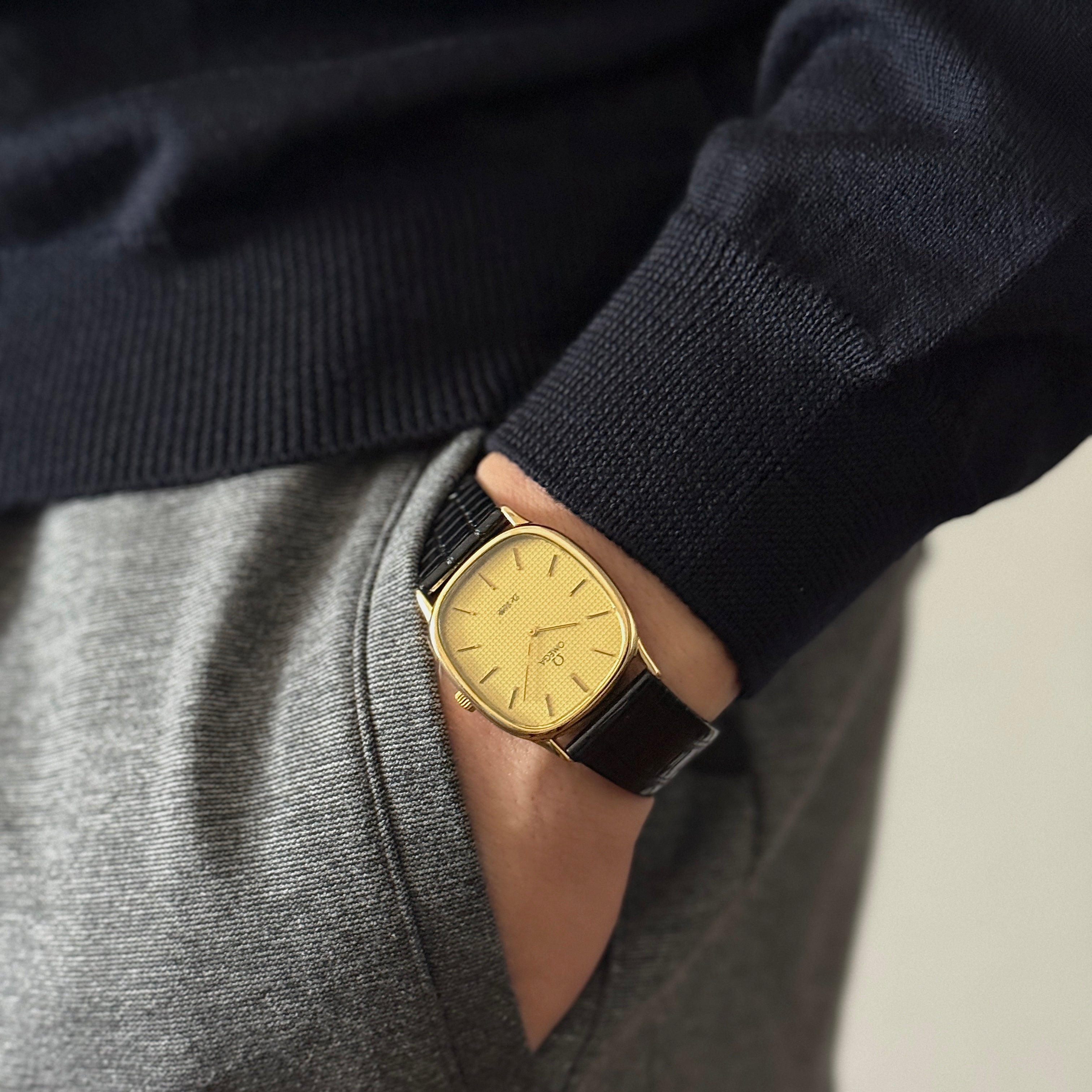 【OMEGA】オメガ デヴィル GP オーバルケース GOLD クルドパリ 純正尾錠付き