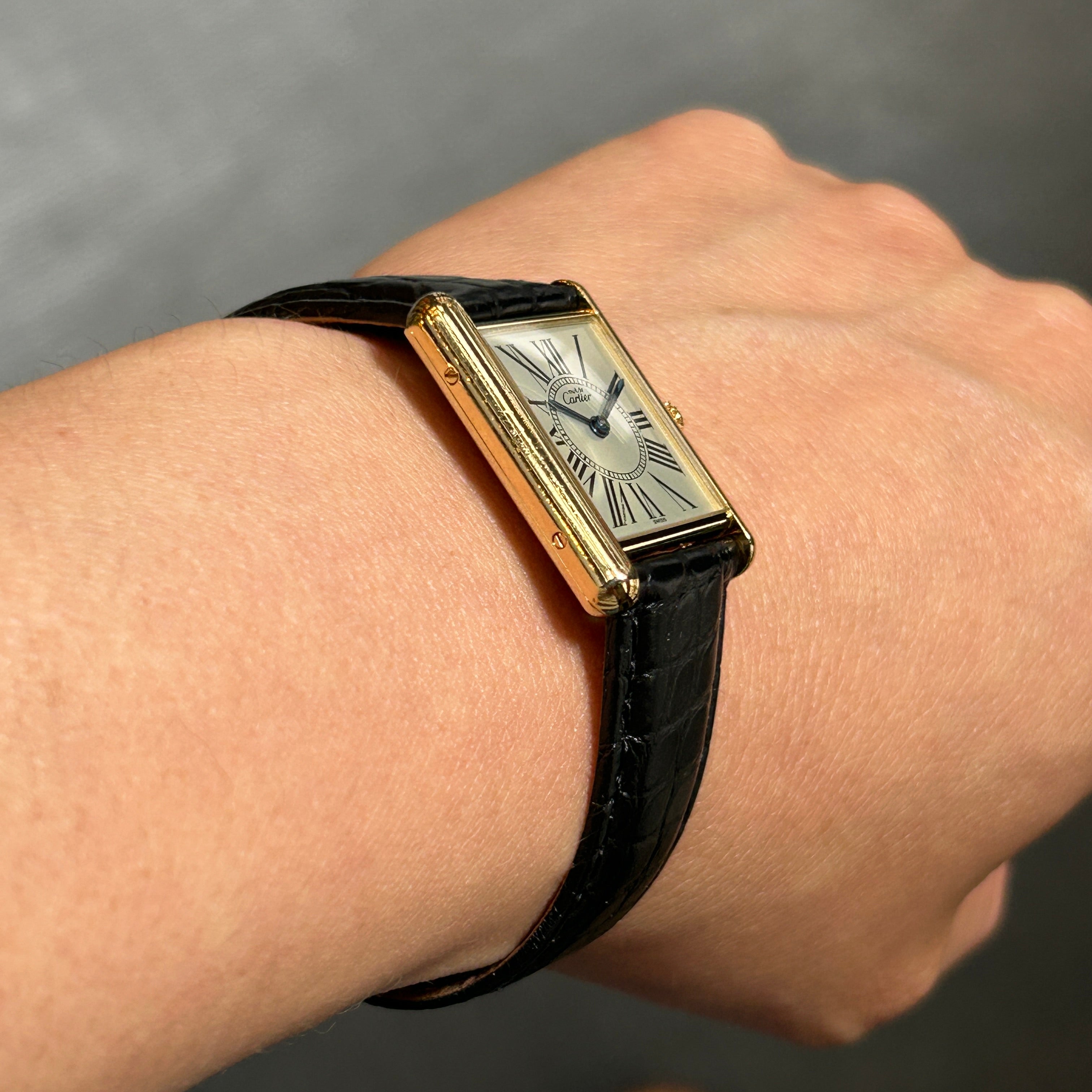 【Cartier】カルティエ<BR>マストタンク LMオパラン 付属品付き