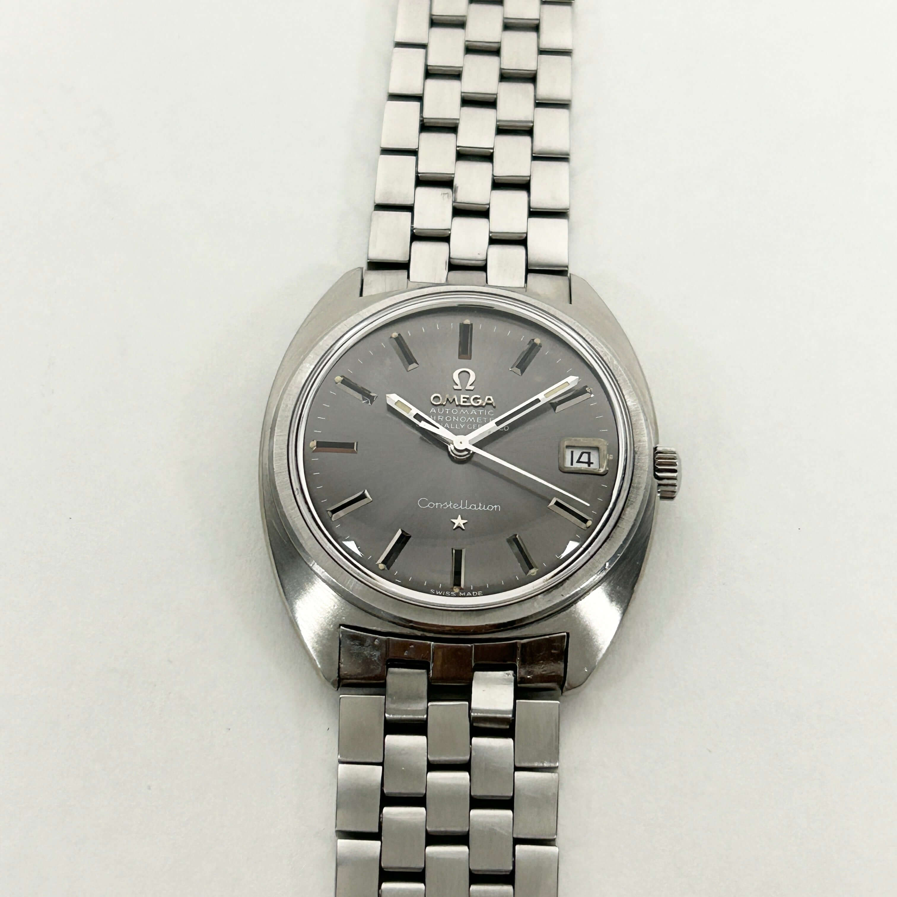 [OMEGA] Omega Constellation Date C Line Grey dial with original box