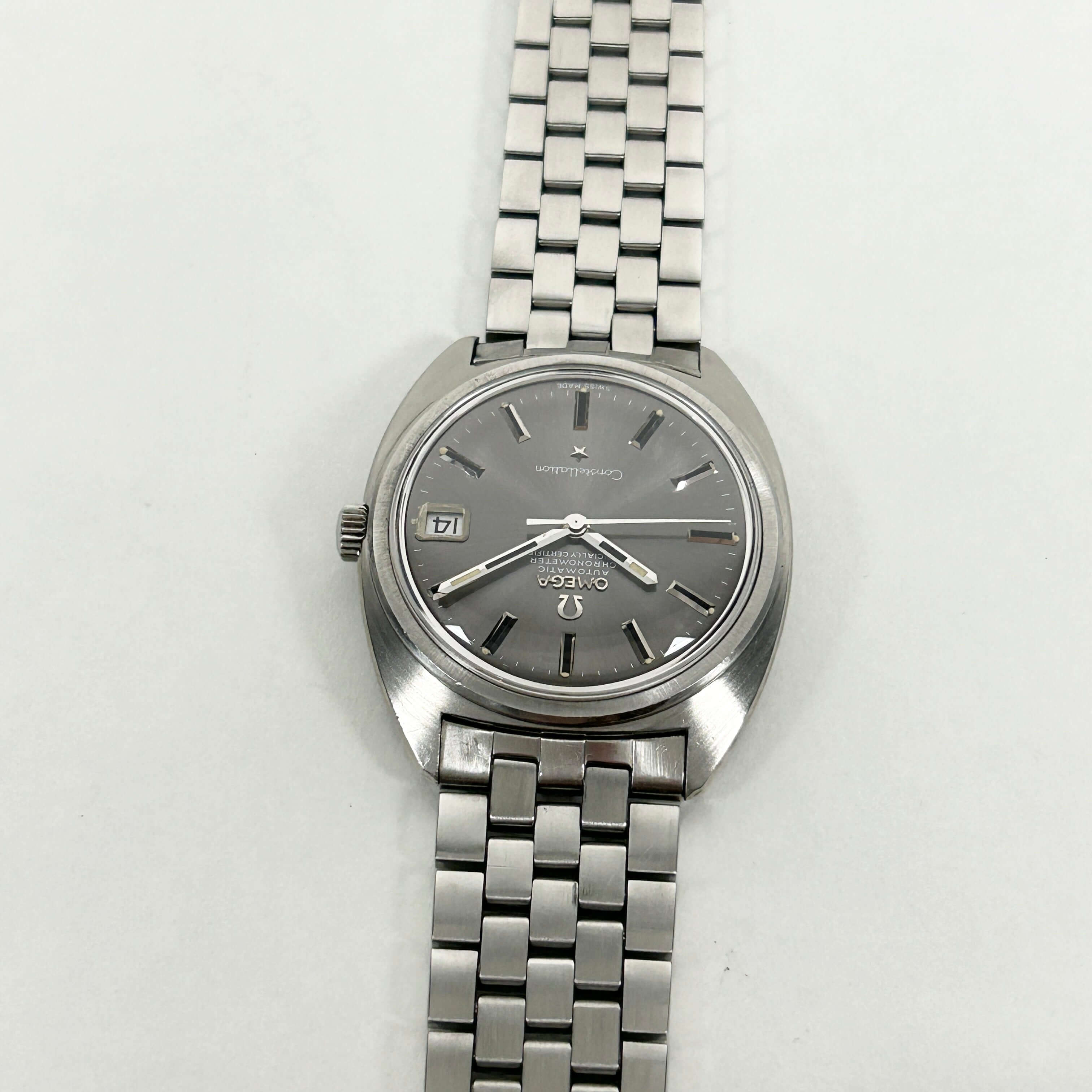 [OMEGA] Omega Constellation Date C Line Grey dial with original box