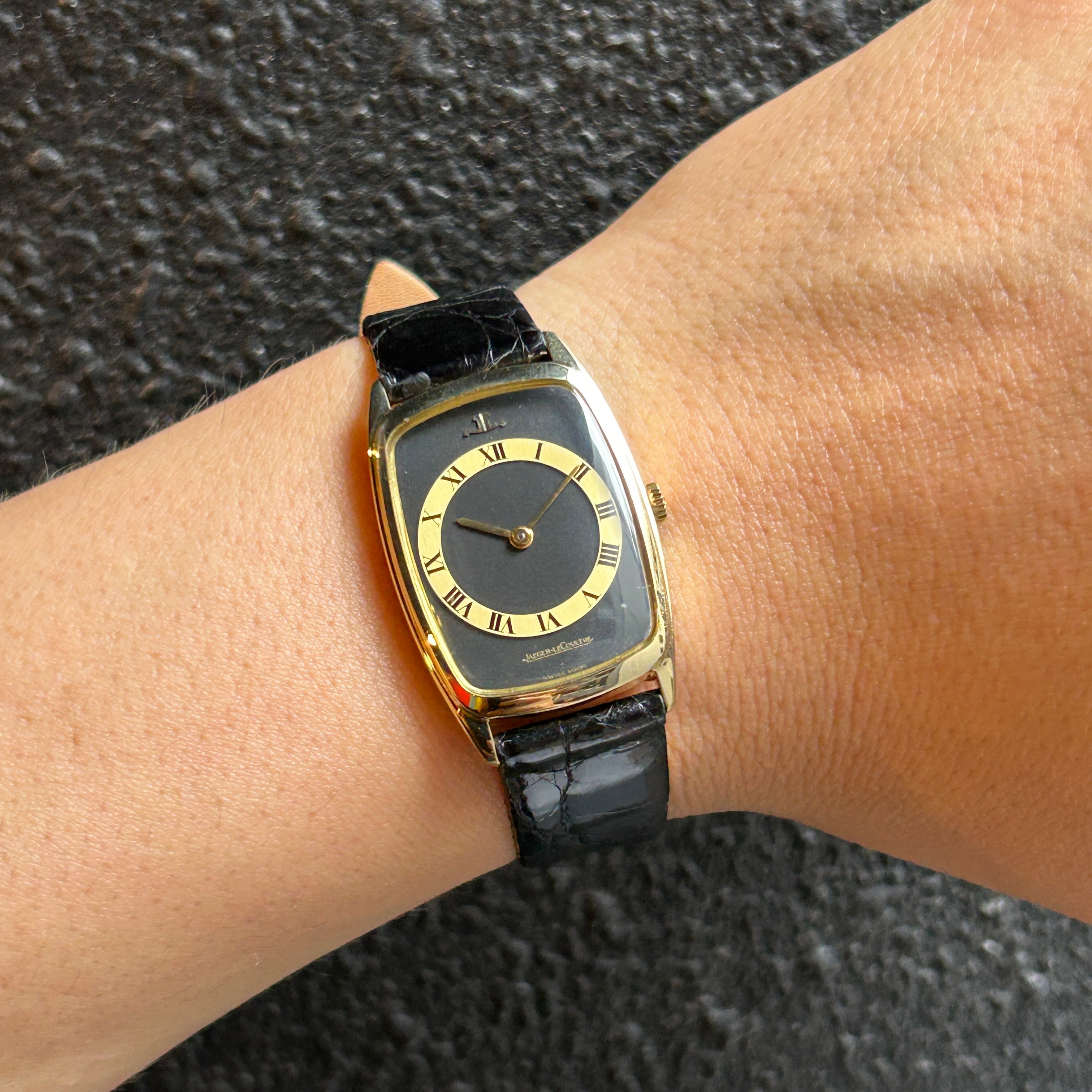 【JAEGER LE COULTRE】ヴォーグ18KYG Black×Gold