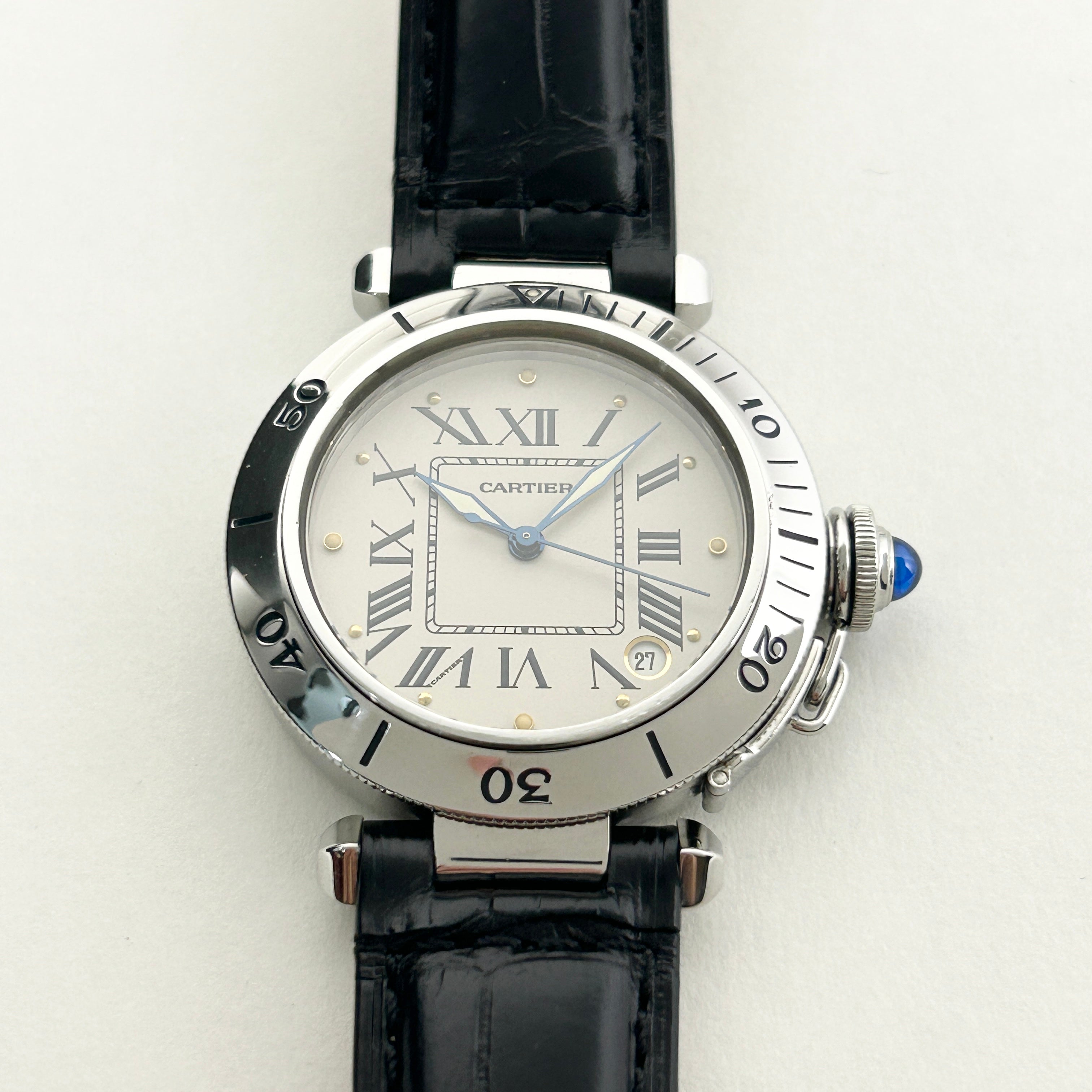 [Cartier] Cartier Pasha C35 outer bezel ivory Roman with accessories