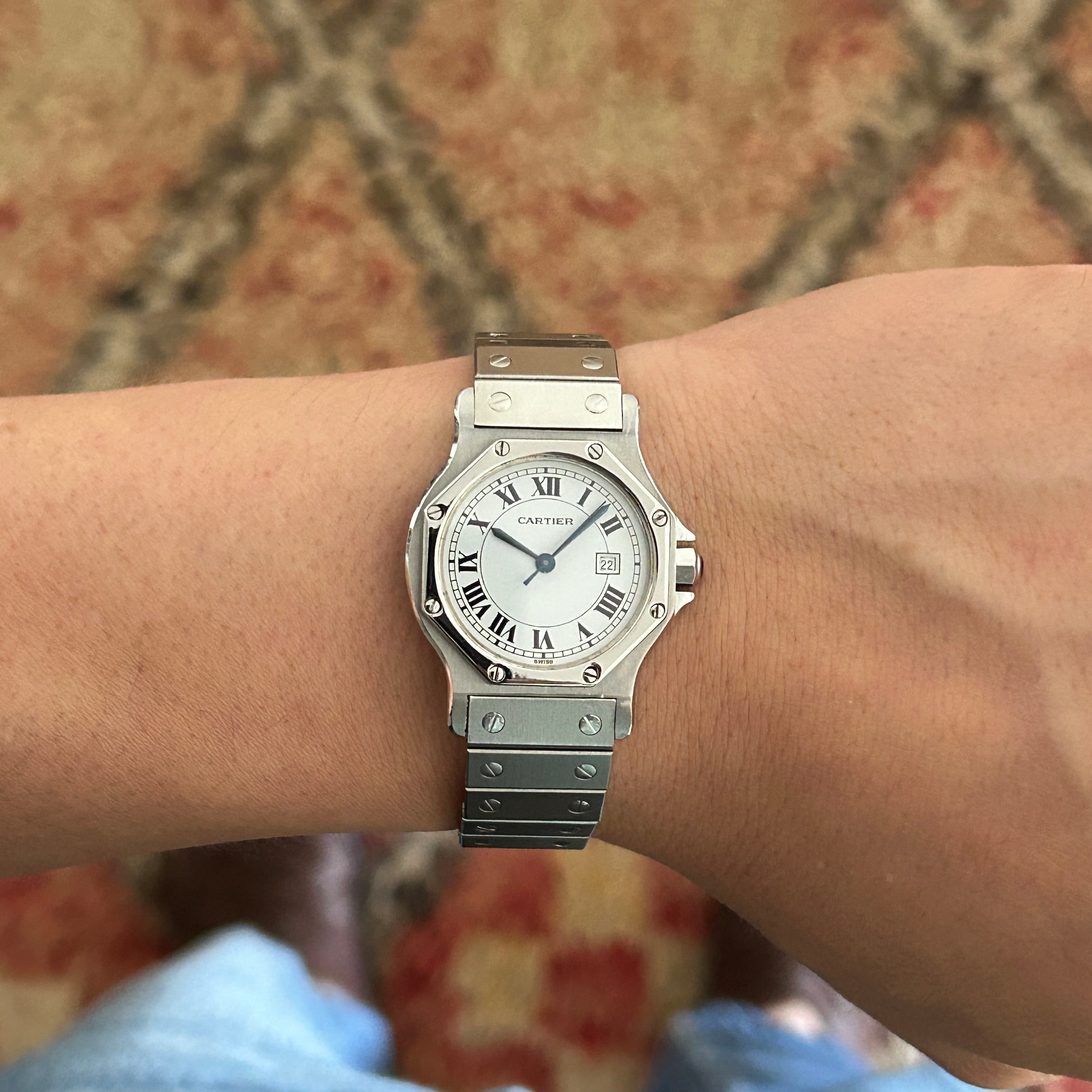 [Cartier] Cartier Santos Octagon LM Stainless Steel Automatic Winding