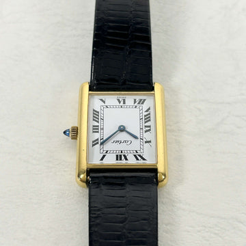 Cartier】カルティエマストタンク LM手巻きホワイトローマ Pre-must de 
