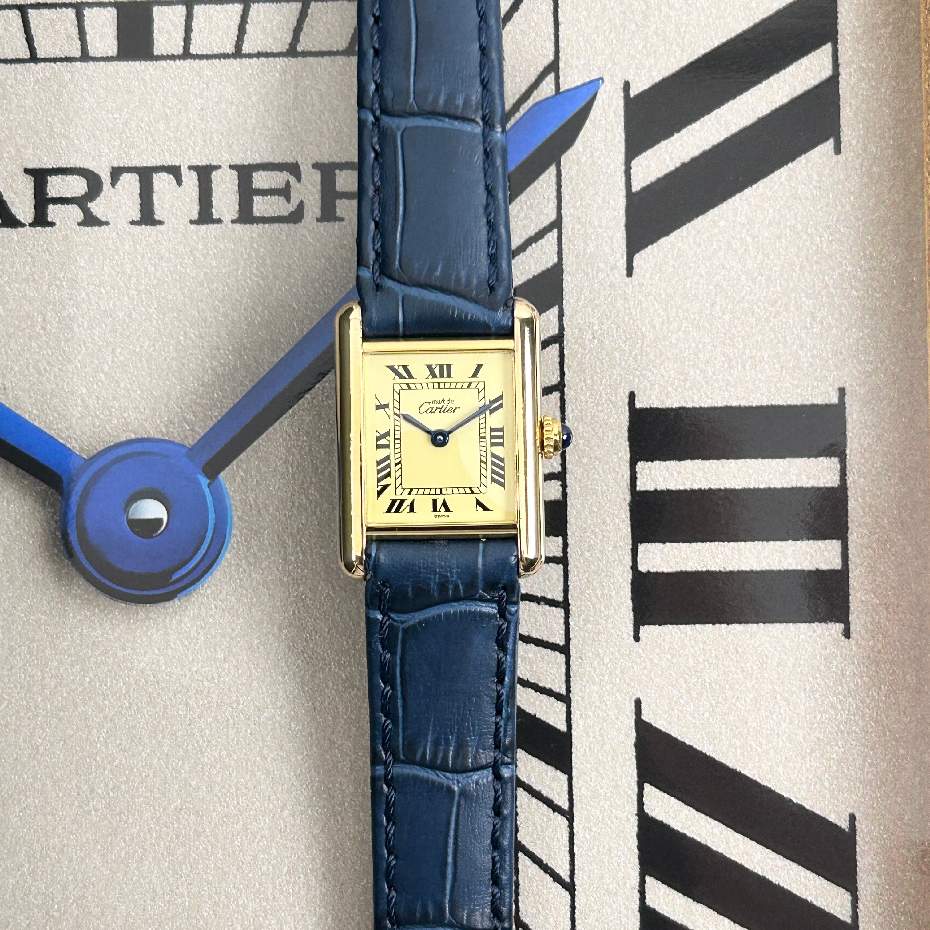 [Cartier] Cartier Must Tank SM Ivory Roma QZ with international warranty