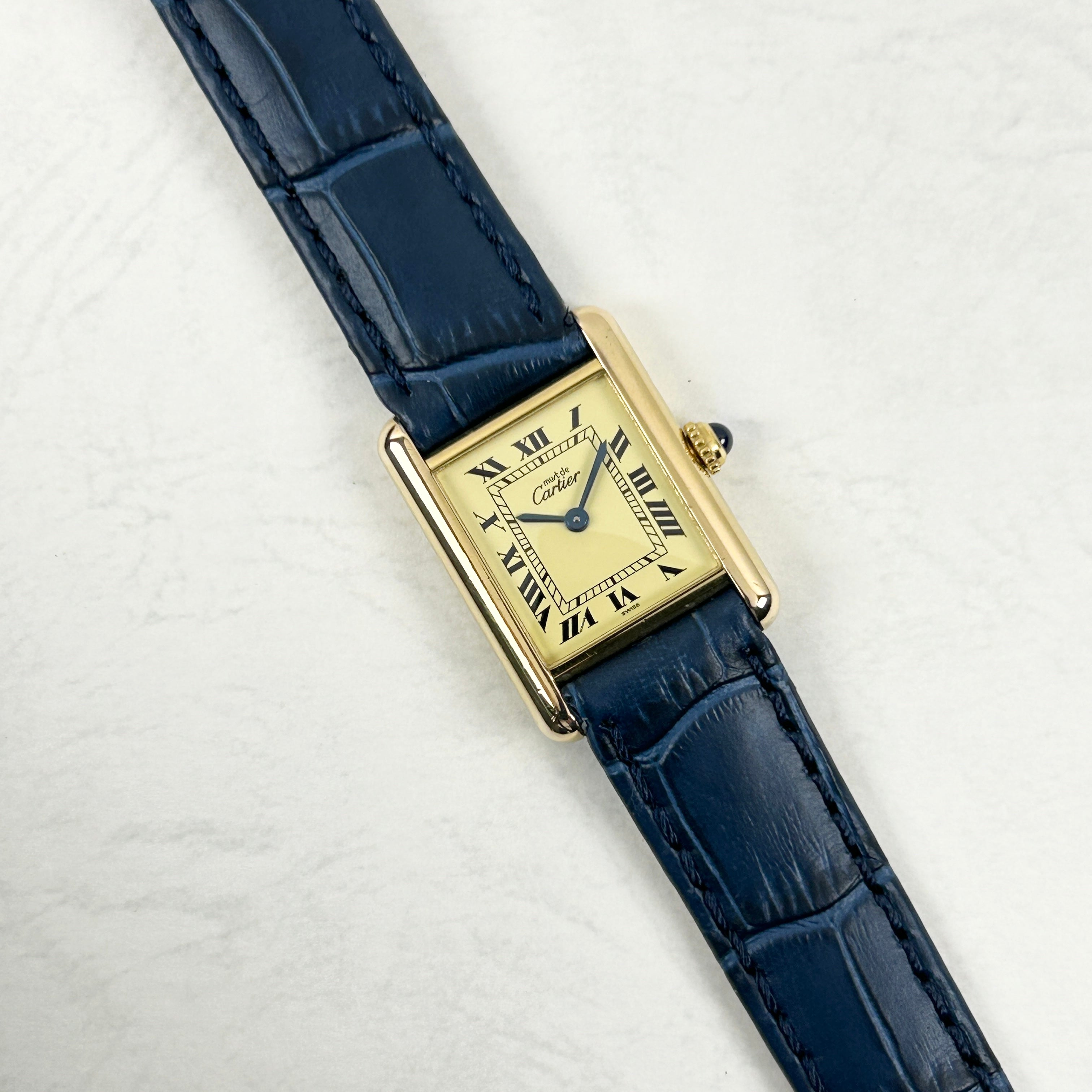 [Cartier] Cartier Must Tank SM Ivory Roma QZ with international warranty