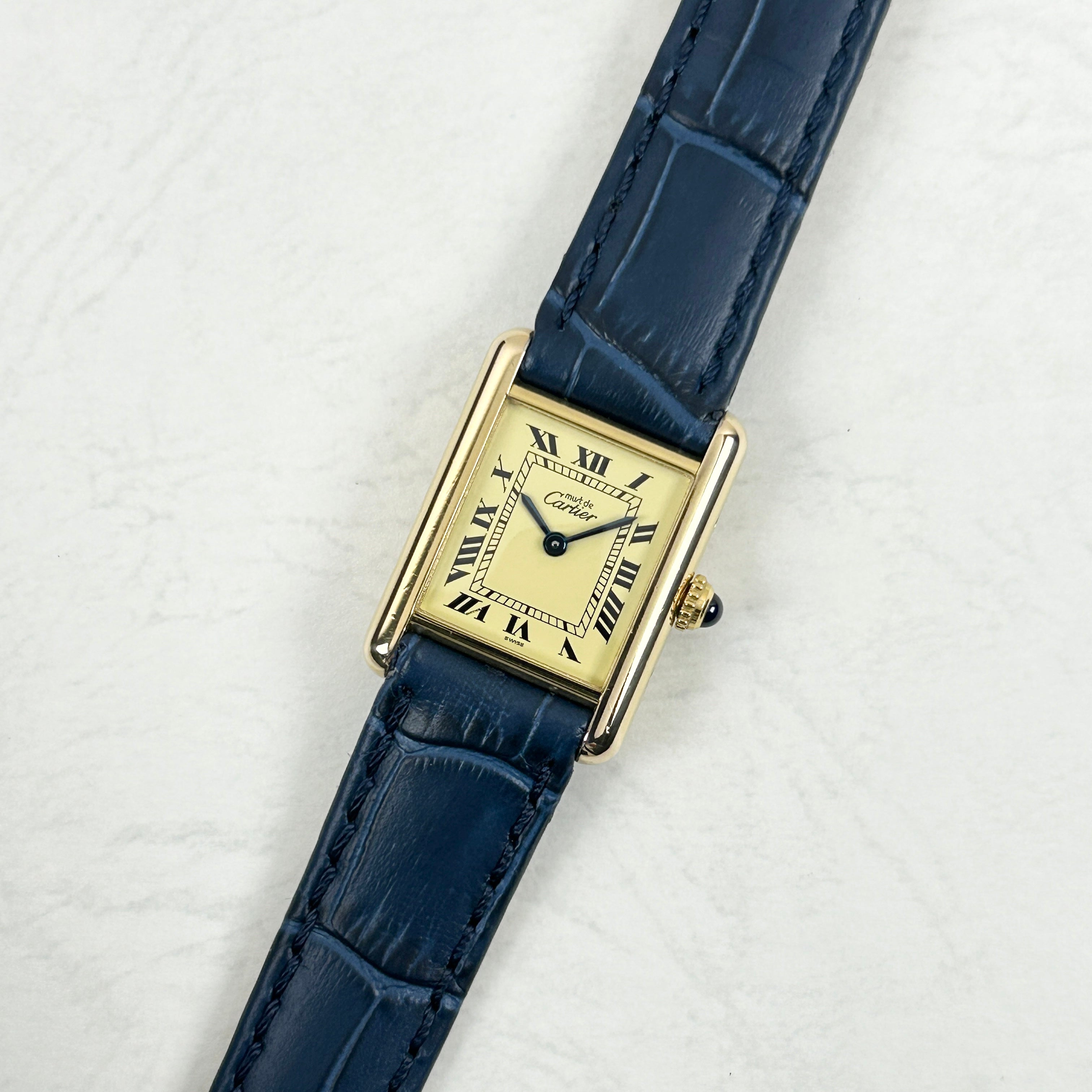 [Cartier] Cartier Must Tank SM Ivory Roma QZ with international warranty