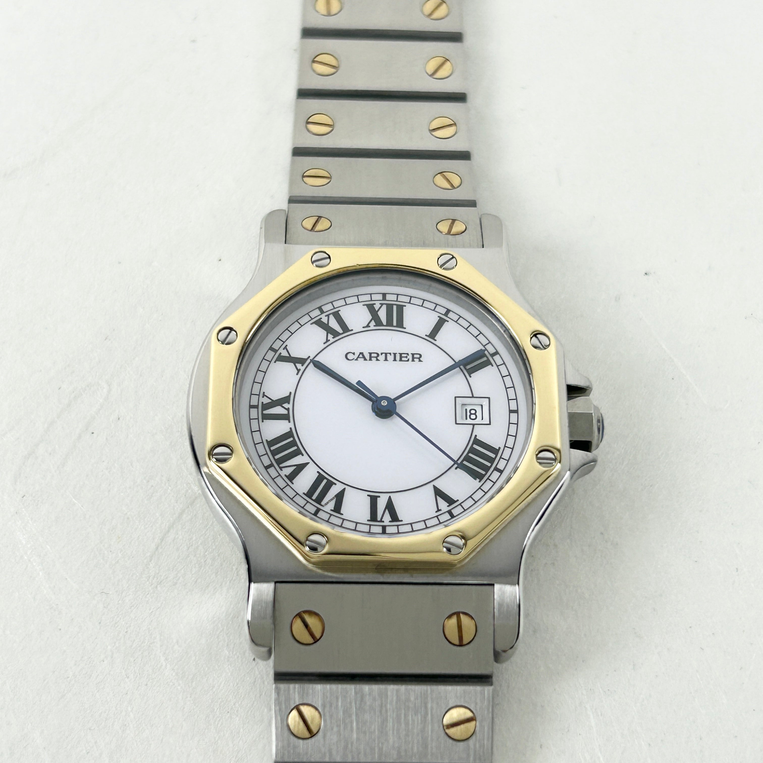 [Cartier] Cartier Santos Octagon LM 18KYG x SS with lifetime warranty