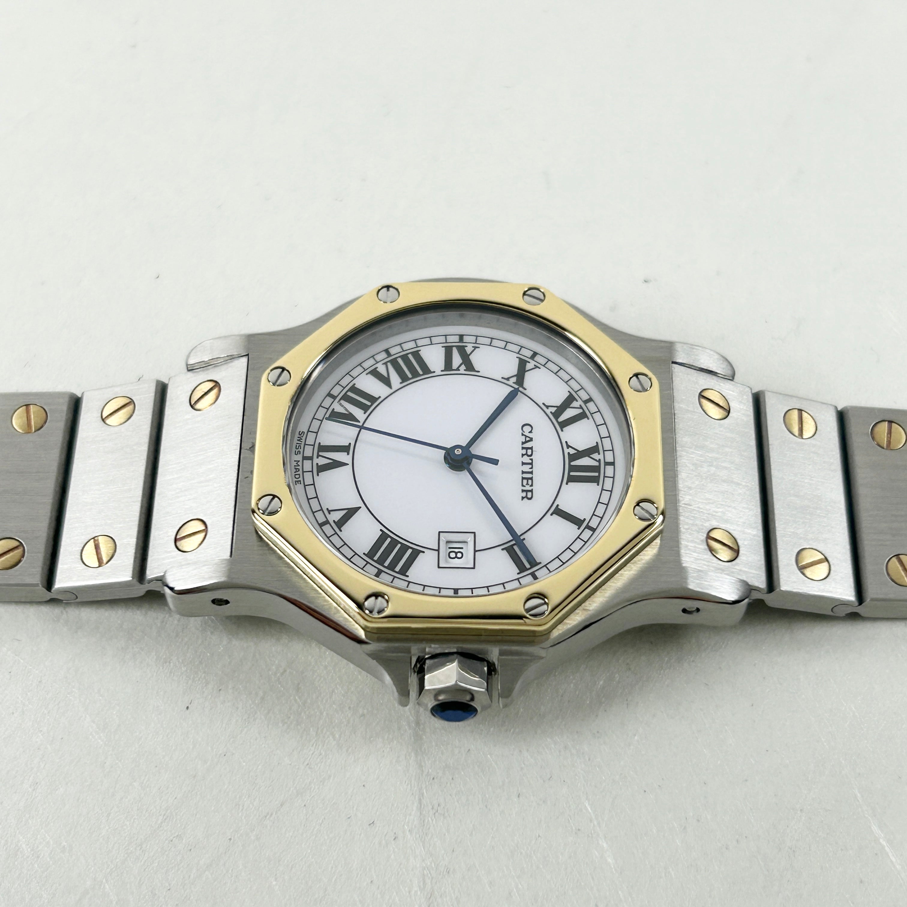 [Cartier] Cartier Santos Octagon LM 18KYG x SS with lifetime warranty