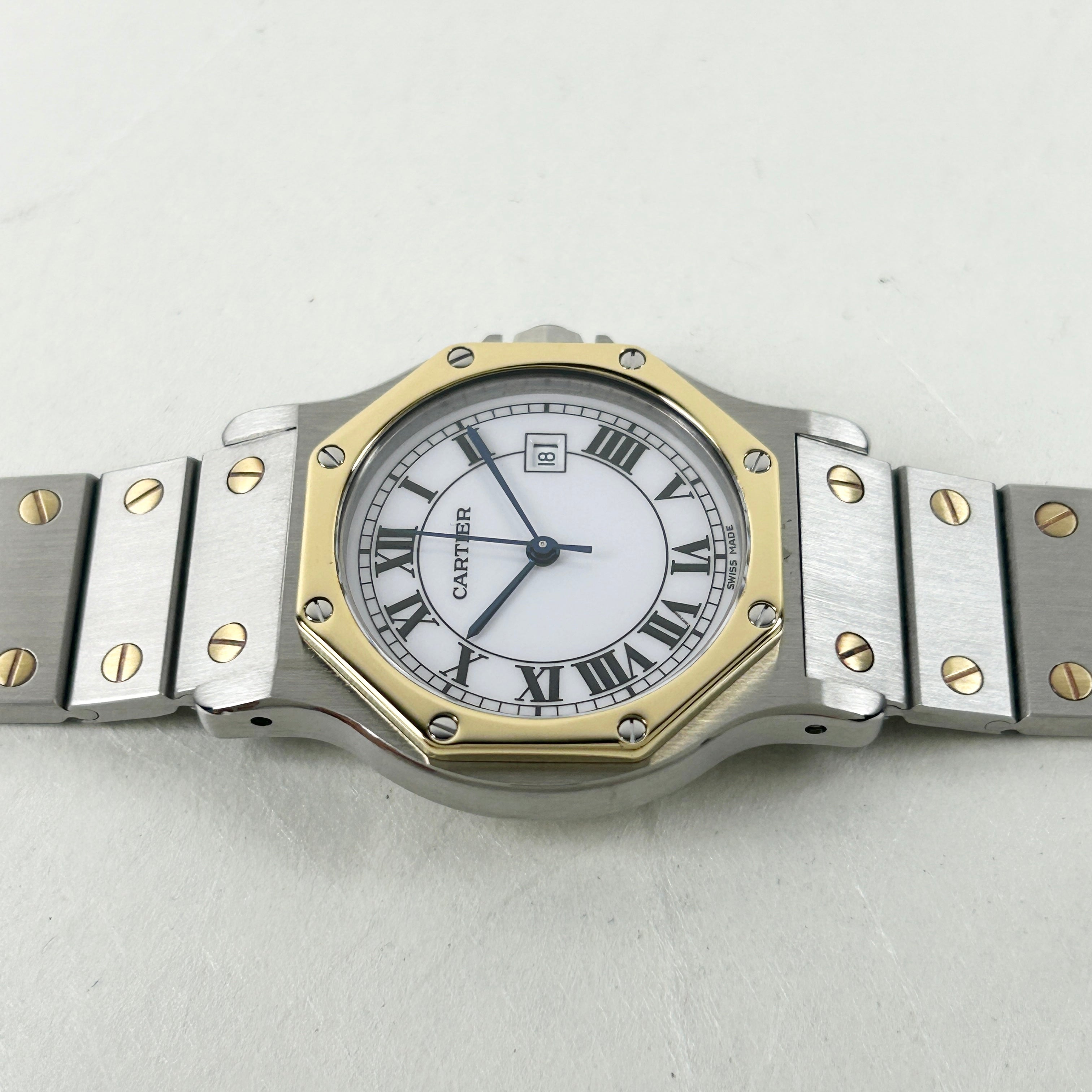 [Cartier] Cartier Santos Octagon LM 18KYG x SS with lifetime warranty