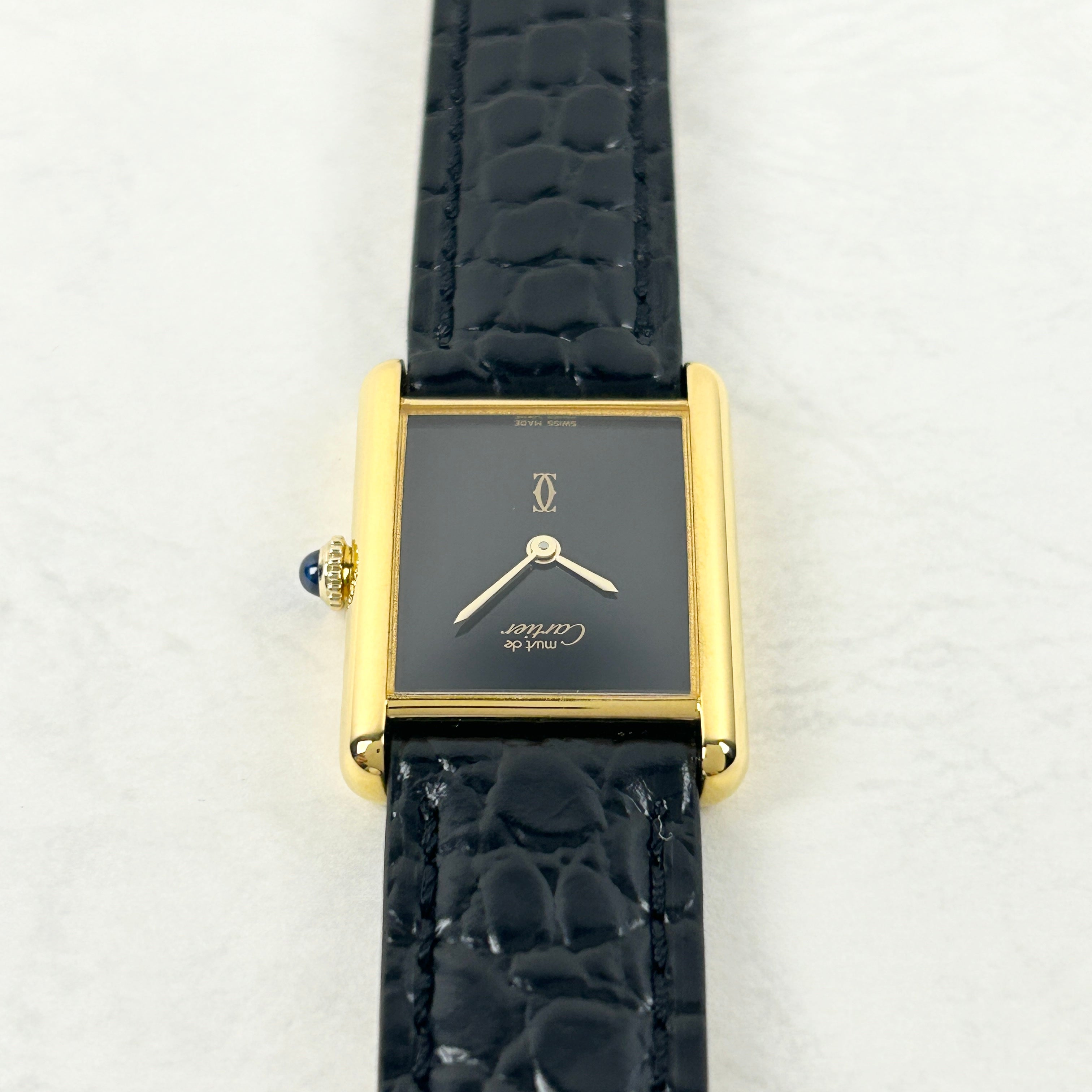 [Cartier] Cartier Must Tank LM Onyx with lifetime warranty